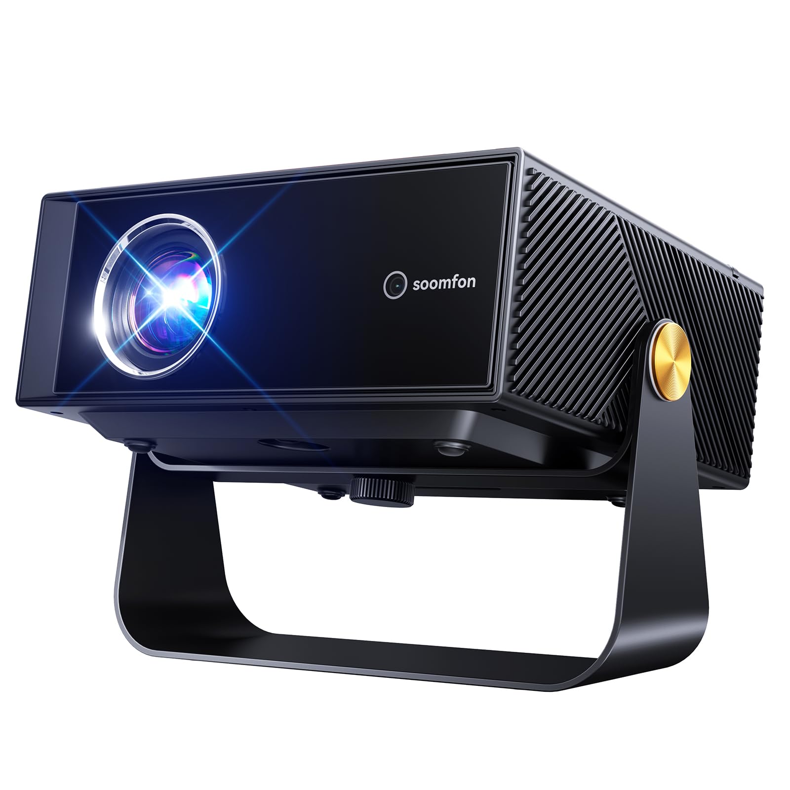 SOOMFON SK3 Android Proyector 4K Soporte Netflix Oficial WiFi y Bluetooth, 1080P Nativo 500 ANSI, Enfoque Automático y Corrección Keystone, Portátil para Cine en Casa y Exterior hasta 200"