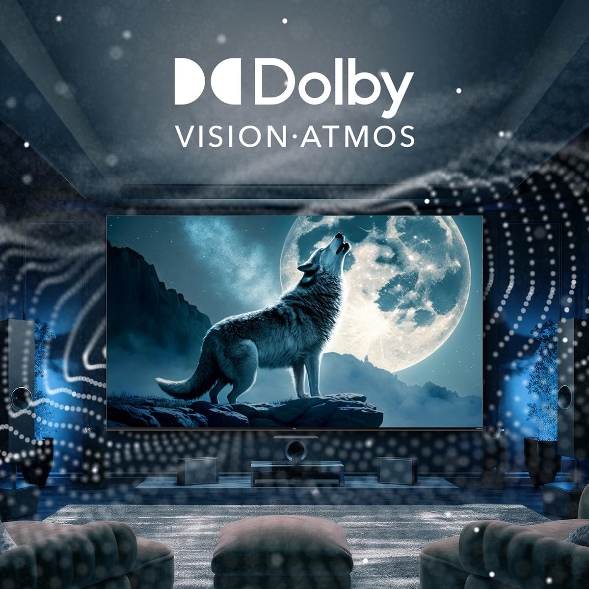 TCL Smart TV Pantalla 55'' 55QM741G Google TV QLED -MiniLED, Dolby Vision HDR10 AIPQ 1300 NITZ DLG 240HZ IMAX, Dolby Atmos Virtual X Subwoofer 20W, Quad Core Bezel-Less,Compatible con Alexa