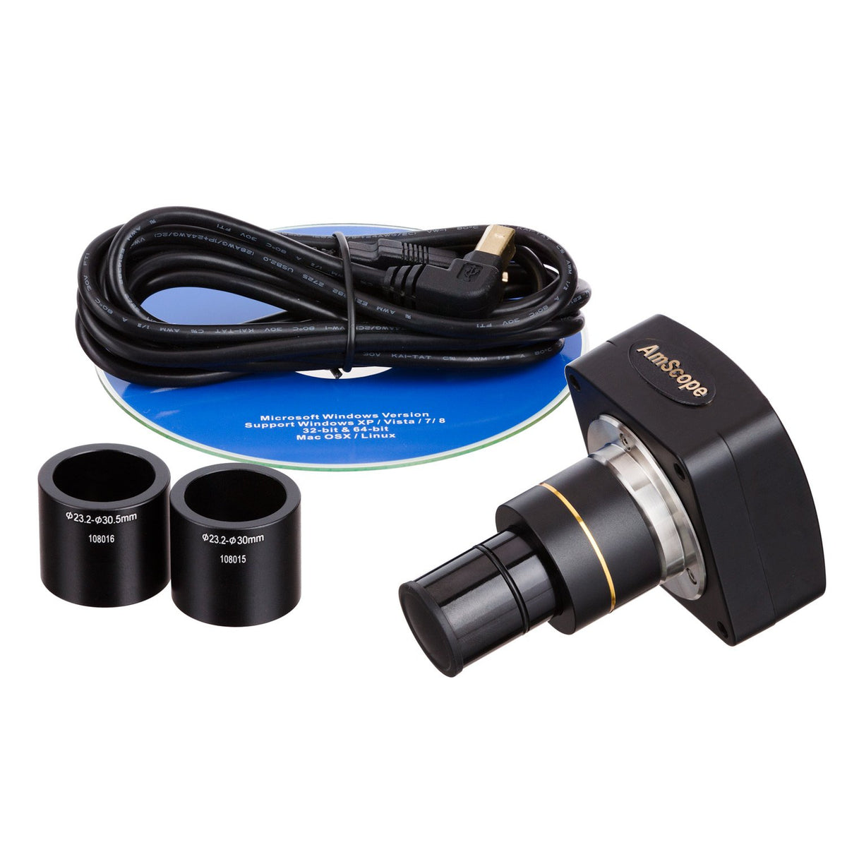 AmScope MU1000 - Microscopio Digital de Imagen Fija y en Vivo, 10 MP, Compatible con Windows XP/Vista/7/8/10, Mac OSX, Linux
