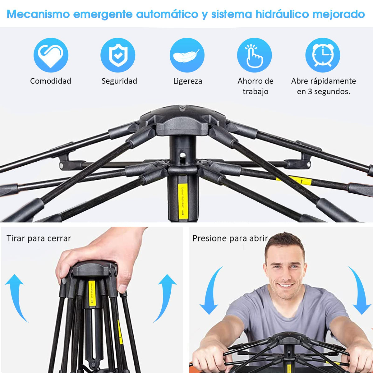 AVEDISANTE Casa de Campaña 3/4 Personas, Tienda de Campaña de 2 Entradas, Pop Up Portátil Camping, Impermeable y Transpirable,Armado Sencillo, Portátil Camping （200cm X 135cm）