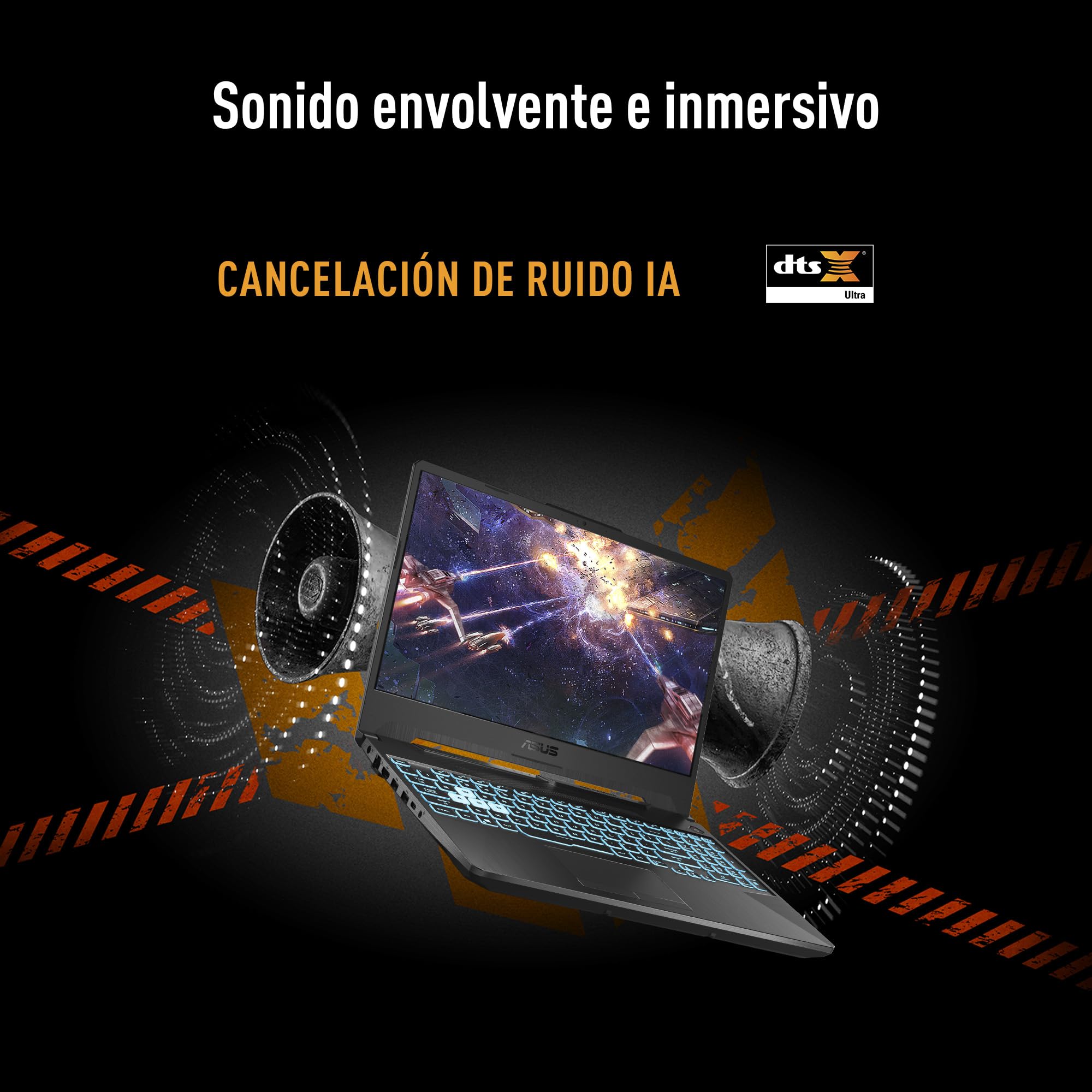 ASUS TUF Gaming A15 /AMD Ryzen 7 7445HS/ NVIDIA GeForce RTX 3050/ 16GB - 512 SSD/Wi-Fi 6 + Bluetooth 5.3/ Teclado en español (Servicio y garantía con la Marca en México)