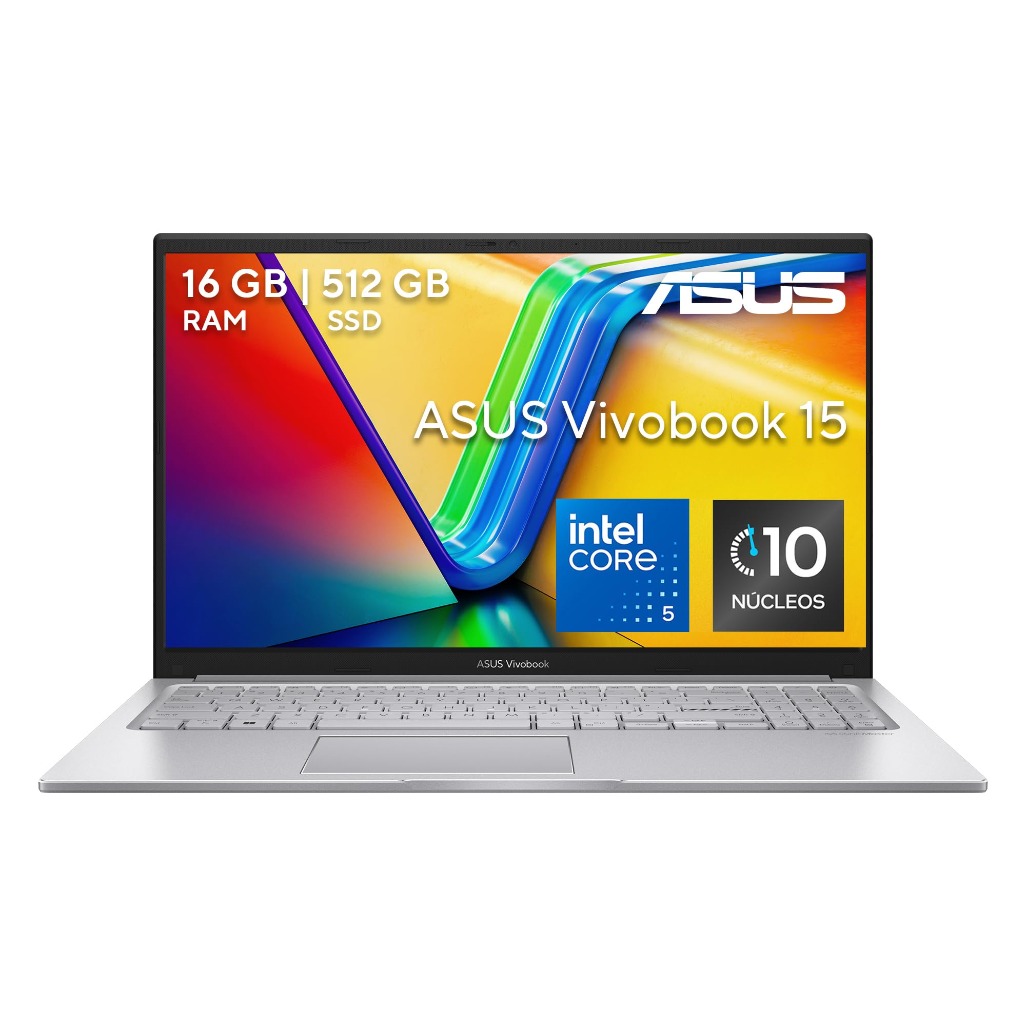 ASUS Vivobook 15 / Intel Core 5 Serie 1 2025 /16GB -512GB SSD/Webcam con Obturador de privacidad/Wi-Fi 6 Bluetooth 5.2/ Teclado en español (Garantia y Servicio con la Marca en Mexico)