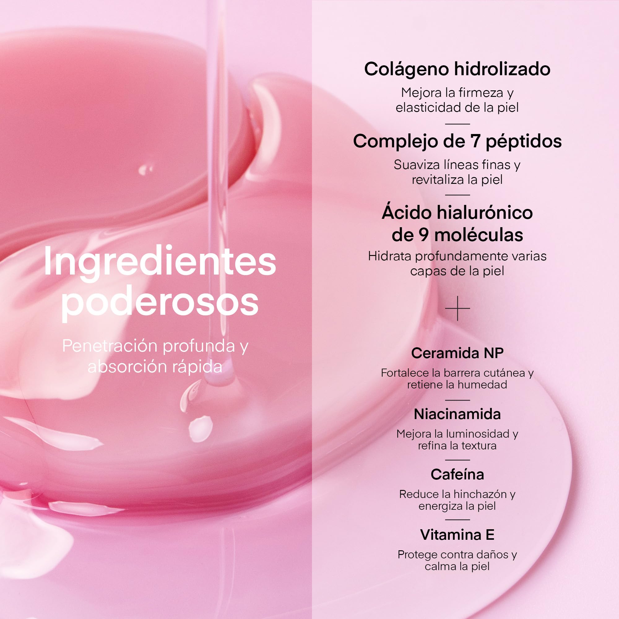 Terez & Honor Parche Coreano de Hidrogel con Péptidos y Colágeno - 60 Mascarillas Reafirmantes, Iluminadoras e Hidratantes para Ojos - Ojeras, Bolsas, Arrugas y Líneas Finas - Under Eye Patches