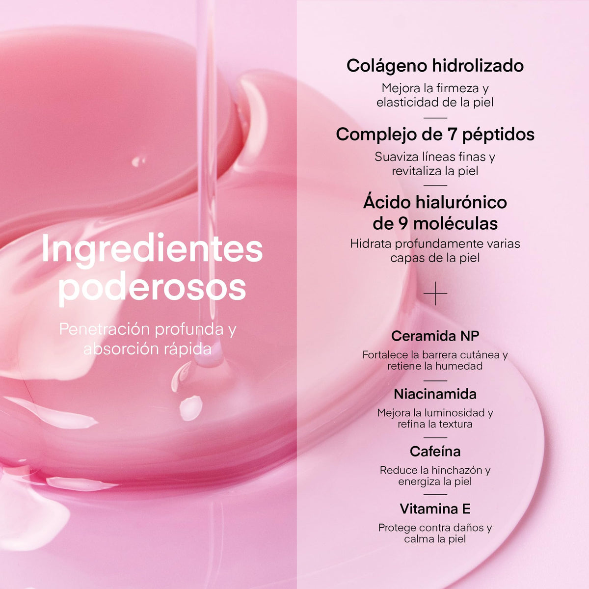 Terez & Honor Parche Coreano de Hidrogel con Péptidos y Colágeno - 60 Mascarillas Reafirmantes, Iluminadoras e Hidratantes para Ojos - Ojeras, Bolsas, Arrugas y Líneas Finas - Under Eye Patches