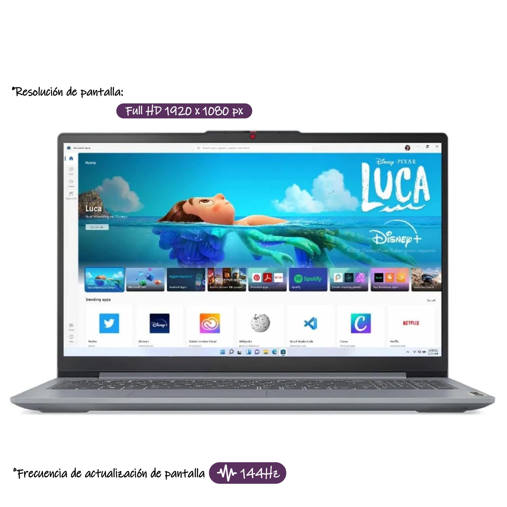 Laptop Lenovo Slim 3i 82XB00C2US Core i3 8GB 128GB 15.6" Gris