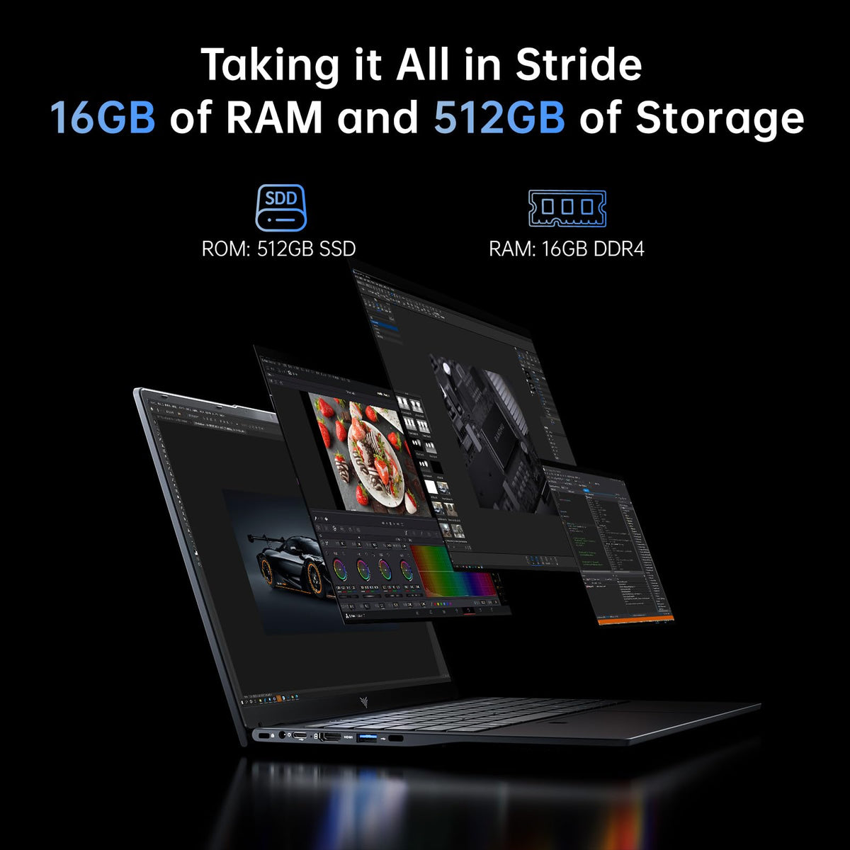 ACEMAGIC Laptop 2026, 15.6 Pulgadas FHD IPS, AMD Ryzen 3 4300U (hasta 3.7 GHz), 16 GB RAM DDR4, 512 GB SSD, Windows 11 Pro, Batería 54.72 WH Laptop para Trabajo y Estudio