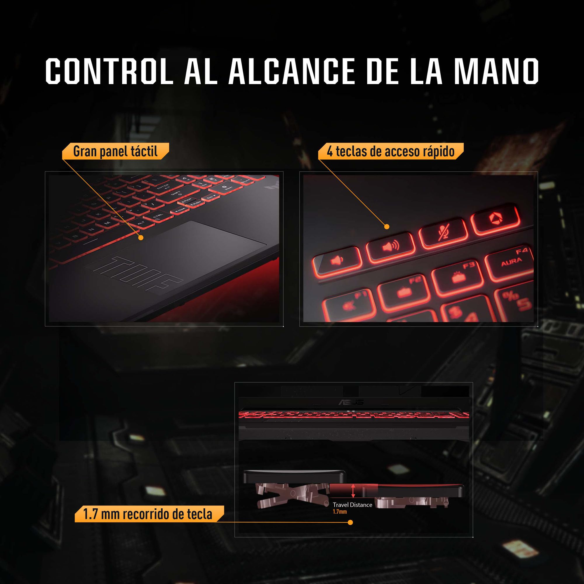 ASUS TUF Gaming A16 AMD Ryzen™ 7/ NVIDIA® GeForce RTX™ 4050/16GB/ 512 SSD FHD+ 16:10, 144Hz/ Wi-Fi 6 + Bluetooth® 5.3/ Garantía y Servicio con la Marca en México