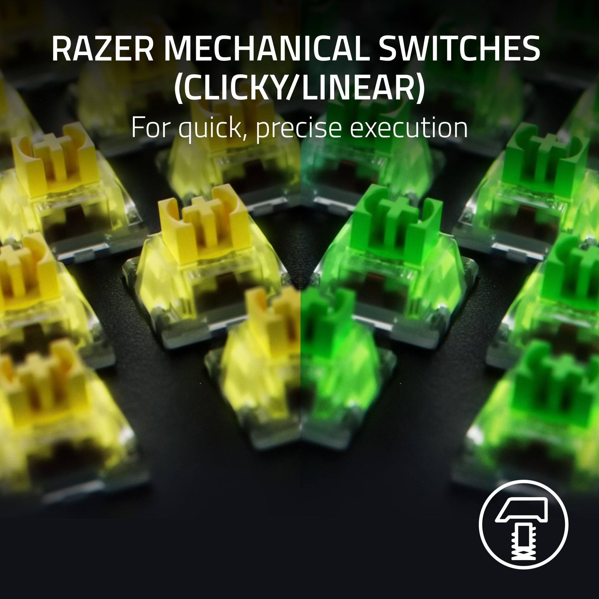 Teclado mecánico Razer BlackWidow V4 para juegos: interruptores verdes táctiles y clic, Chroma RGB, 6 teclas macro dedicadas, reposamuñecas magnéticas, rodillo multifunción y teclas multimedia