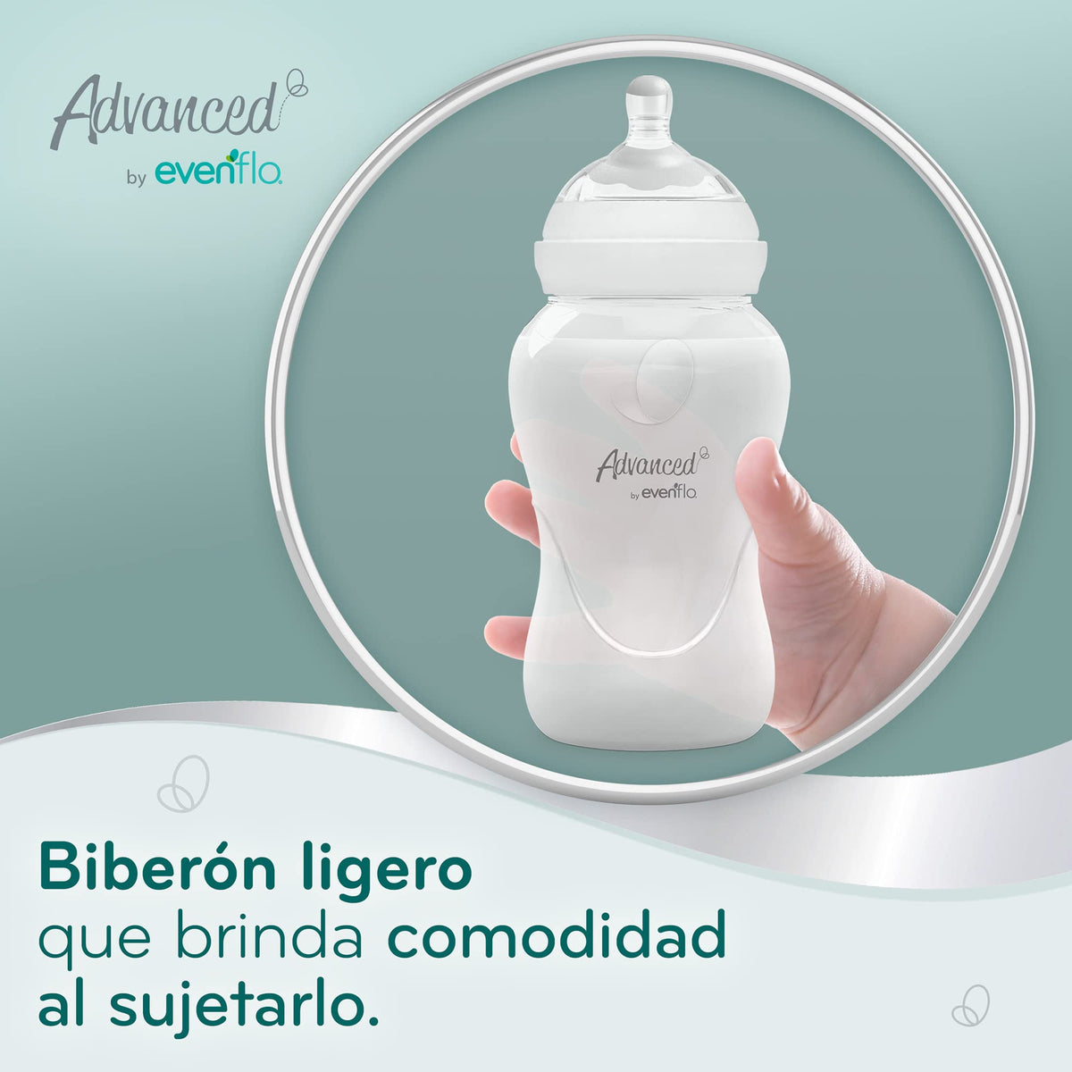 Advanced by Evenflo, Biberón Anticólicos Cuello Ancho, Niña, Color Rosa y Lila, Flujo Medio, 9oz/270ml, 2 piezas, MEX.