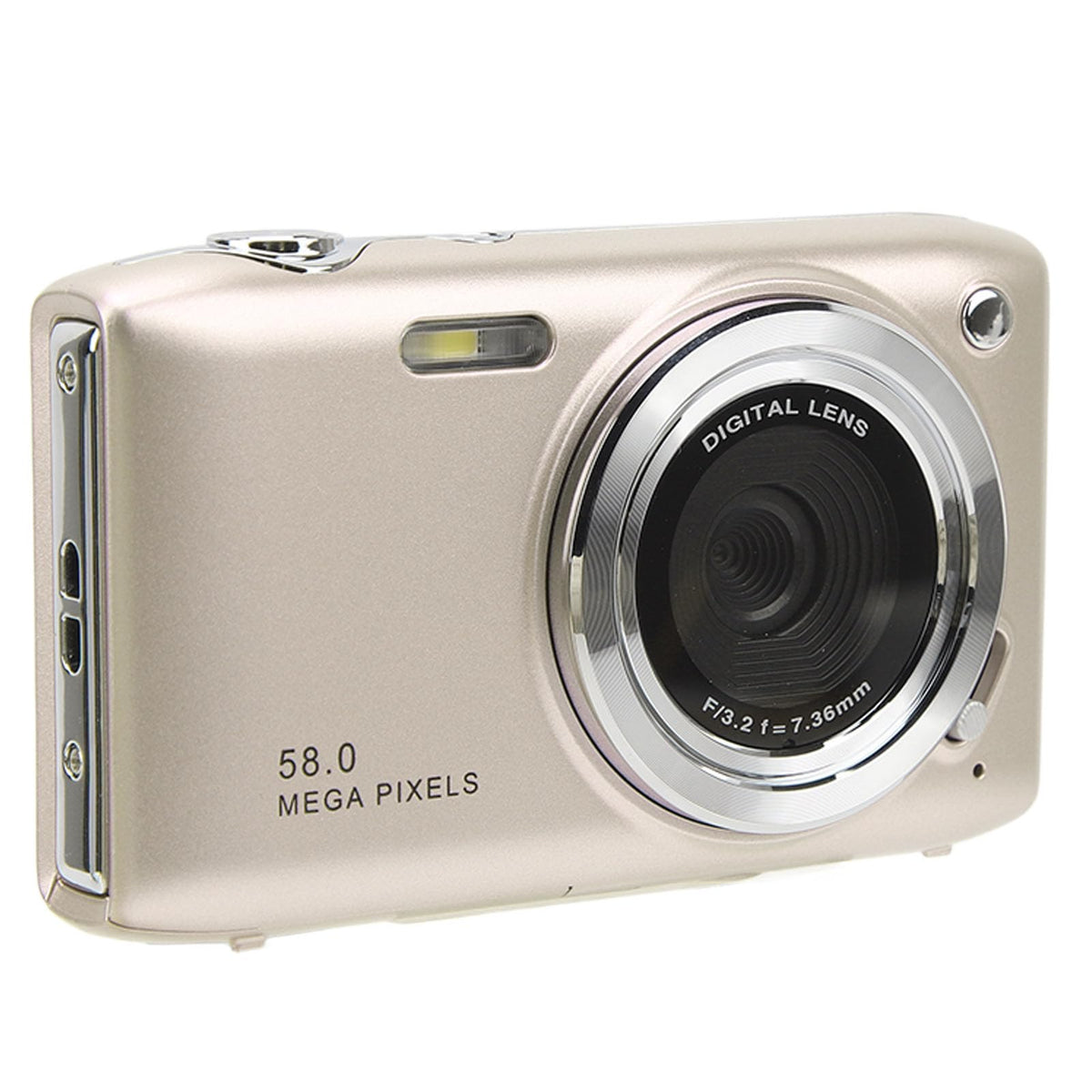 Cámara Digital 4K Yunseity, 58MP con Zoom 16X, Pantalla TFT HD 2.88 Pulgadas, Oro Dorado