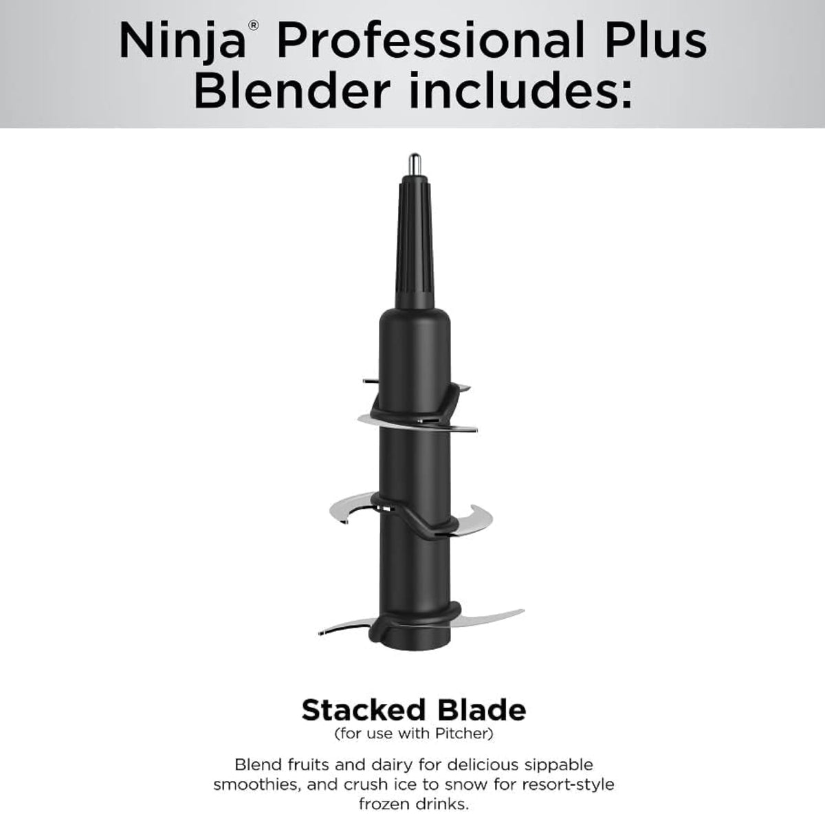 Ninja - Licuadora BN701 Professional Plus, 1400 vatios máximos, 3 funciones para batidos, bebidas congeladas y helados con Auto IQ, jarra y tapa de trituración total de 72 onzas*, gris oscuro