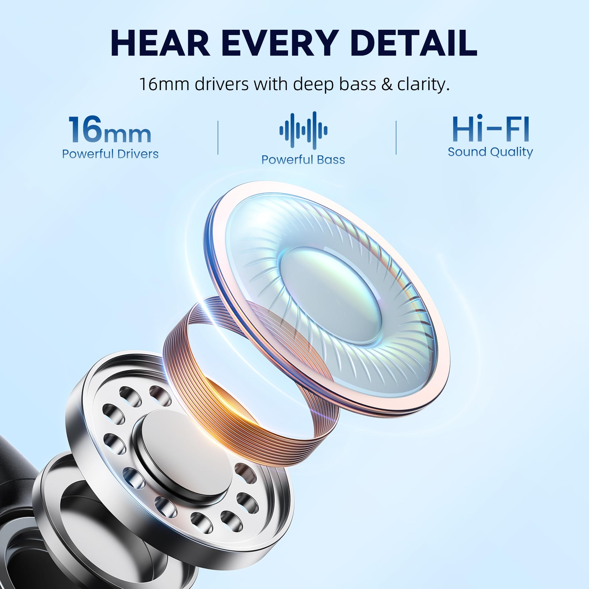 HIFI WALKER Audífonos para Nadar de Conducción Ósea, Audífonos Sumergibles IPX8 para Natación y Alberca, Bluetooth con Modo MP3 Integrado, Diseño Open Ear para Deportes Acuáticos