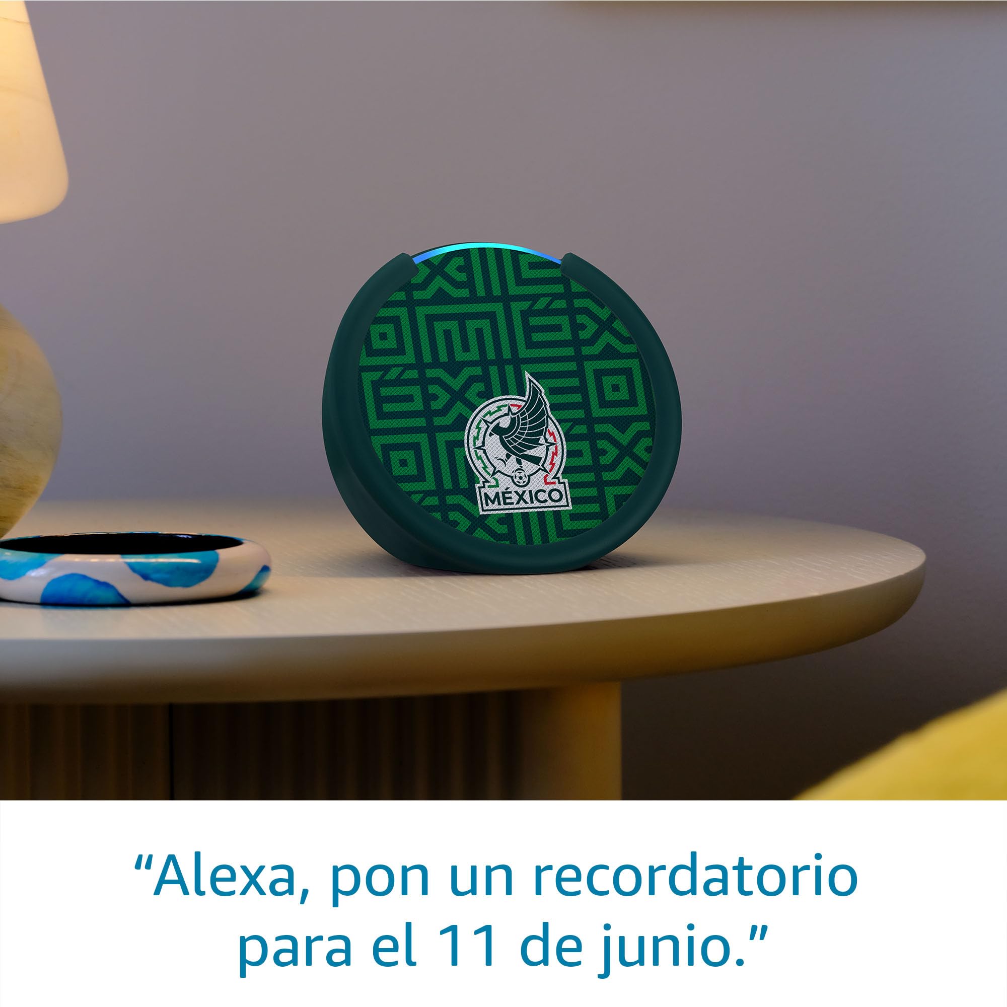 Echo Pop de edición limitada con licencia oficial de la Selección Nacional de México (modelo más reciente): incluye Acceso Anticipado de Alexa+