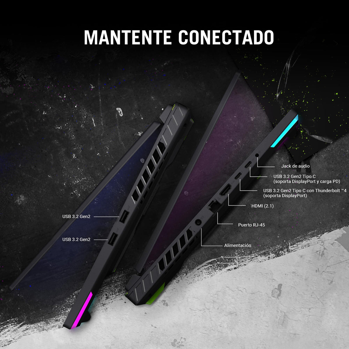 ASUS Laptop Gamer ROG Strix G16/16 QHD+/Intel Core i9-14900HX 24 Núcleos/GeForce RTX 4060/32GB RAM/1TB SSD/Numberpad/Teclado Retroiluminado RGB 4 Zonas(Garantía y Servicio en México)