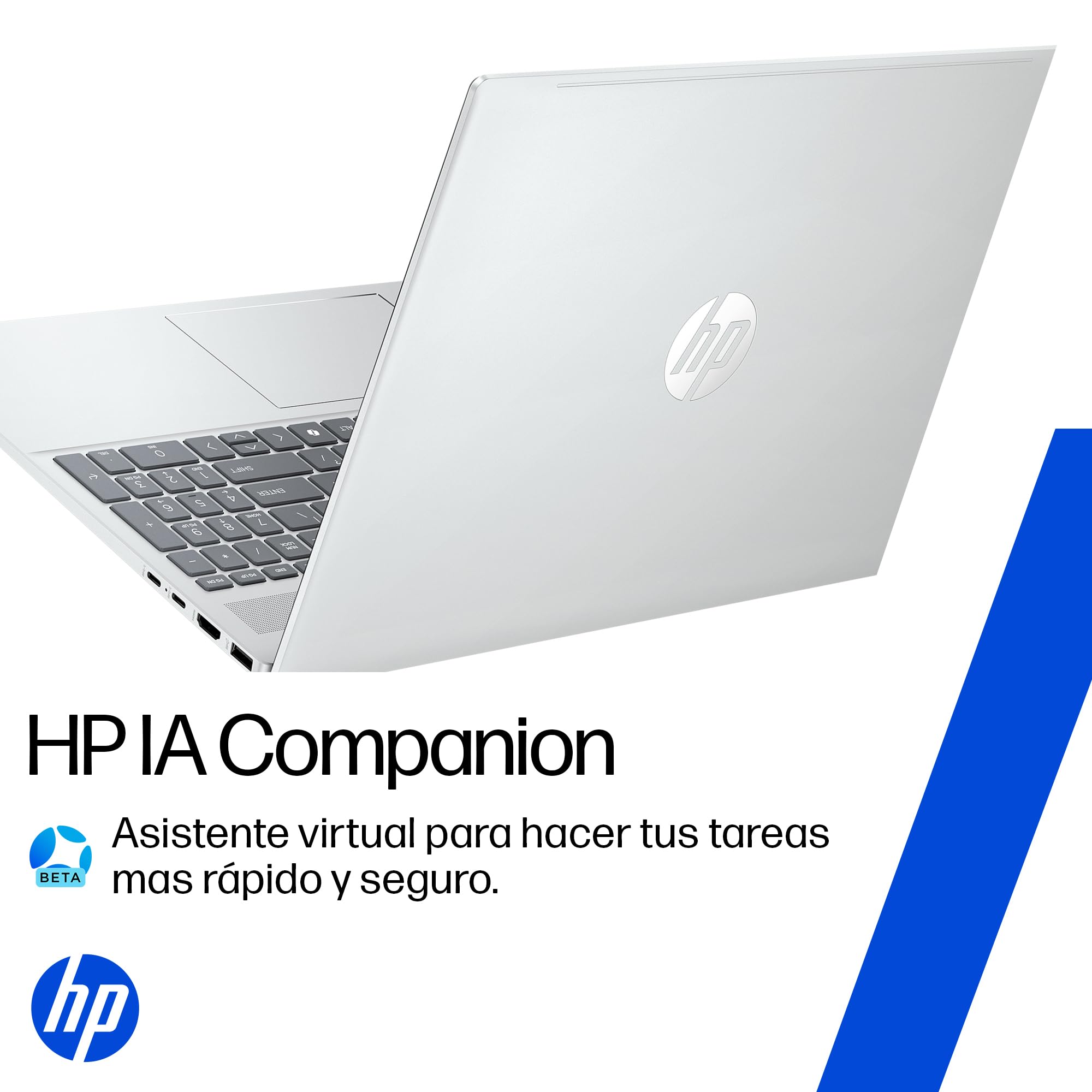 HP Laptop OmniBook 5 AI 16-af1053la, Intel Core Ultra 5, 16GB RAM, 512 GB SSD, 16", Pantalla OLED 2K (1920x1200), Windows 11 Home, Garantía México, Plata