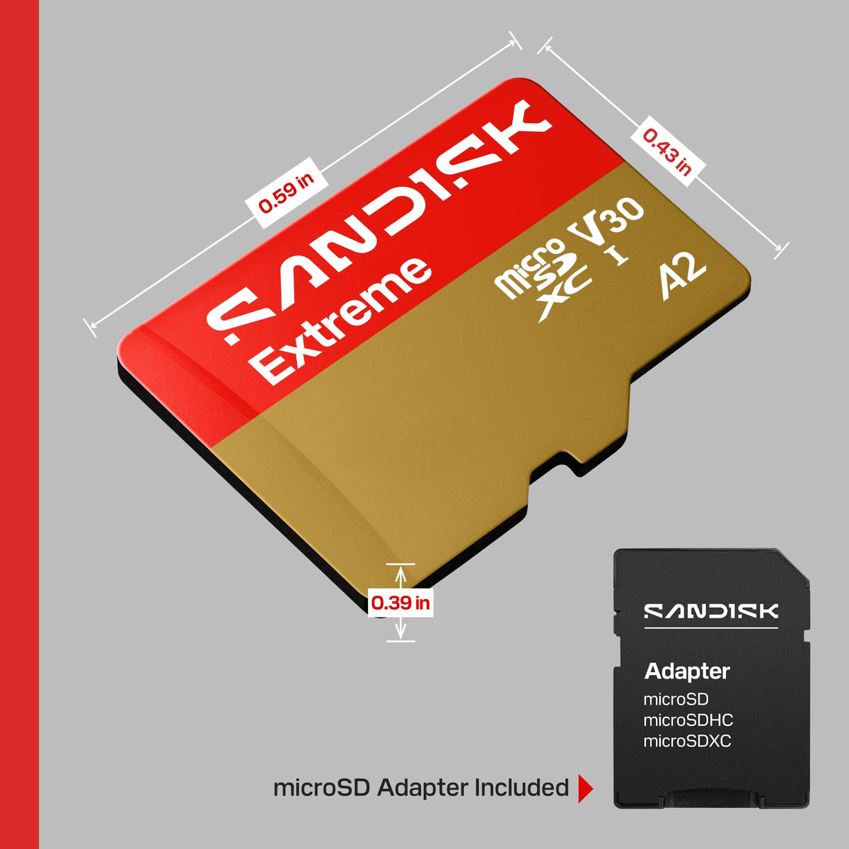 SANDISK - Tarjeta microSD UHS-I Extreme de 128 GB, hasta 245 MB/s de Velocidad de Lectura y 120 MB/s de Velocidad de Escritura, Video 5.3 K, Video 4K UHD, Alto Rendimiento para cámaras de acción