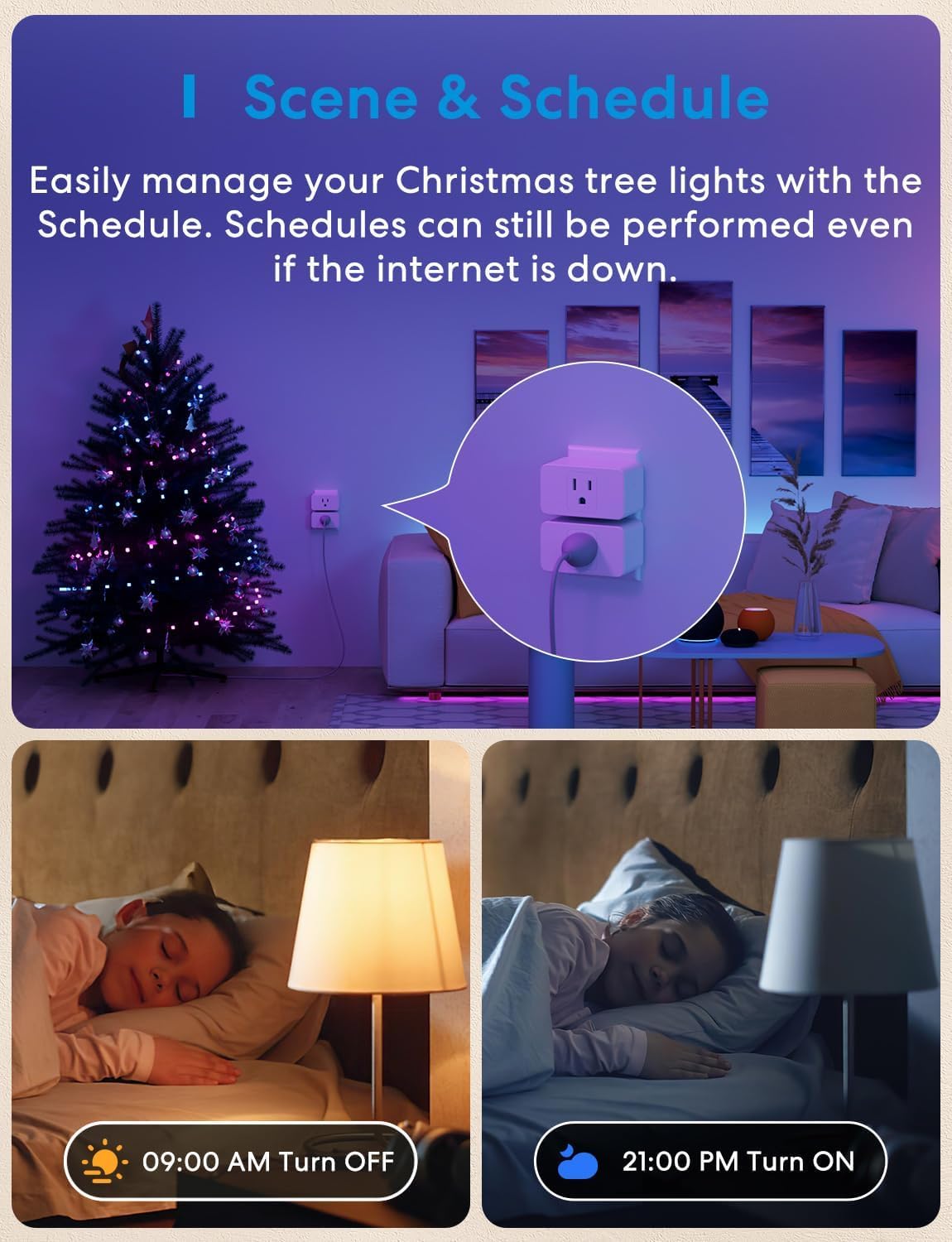 Meross Smart Plug Mini, 16A y WiFi fiable, compatible con Apple HomeKit, Siri, Alexa, Echo, Google Home, Nest Hub y SmartThings, Control de aplicaciones, Temporizador, no necesita concentrador