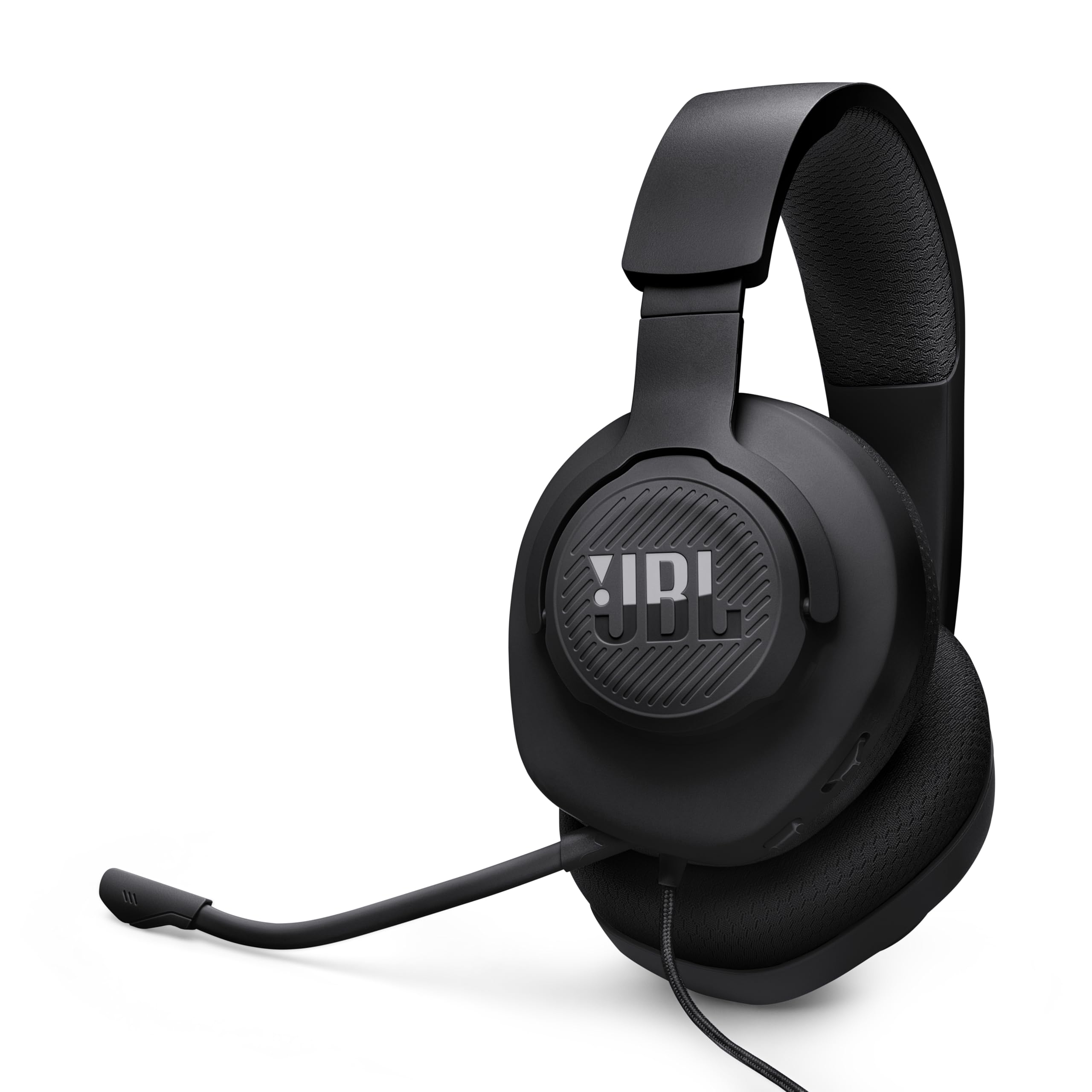 JBL Quantum 100M2 - Audífonos alambricos integrales para Gaming con Cable y micrófono Extraible con opción de silenciar - Negro