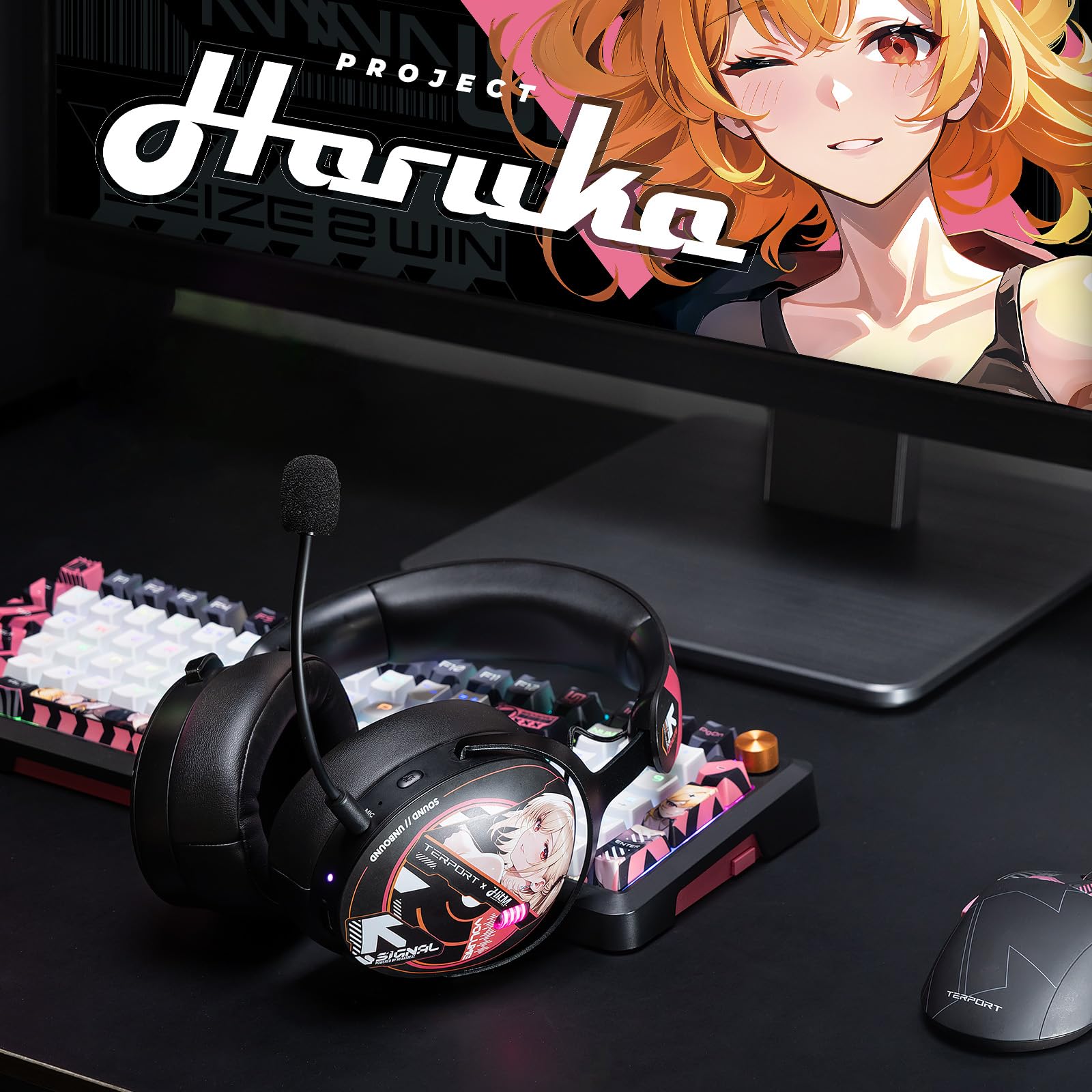 TERPORT Haruka HM4 Audífonos Gamer Inalámbricos con Cancelación de Ruido