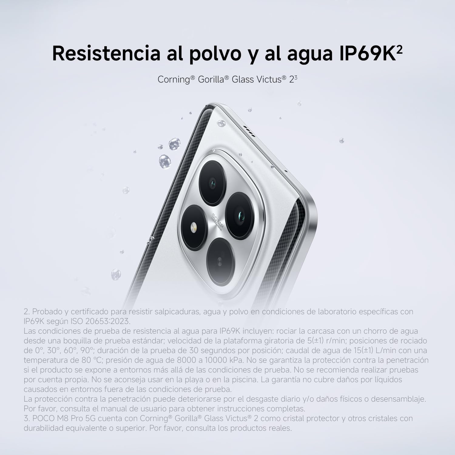 XIAOMI Poco M8 Pro 5G Celular 8G RAM+256G ROM Negro Cámara de 50MP