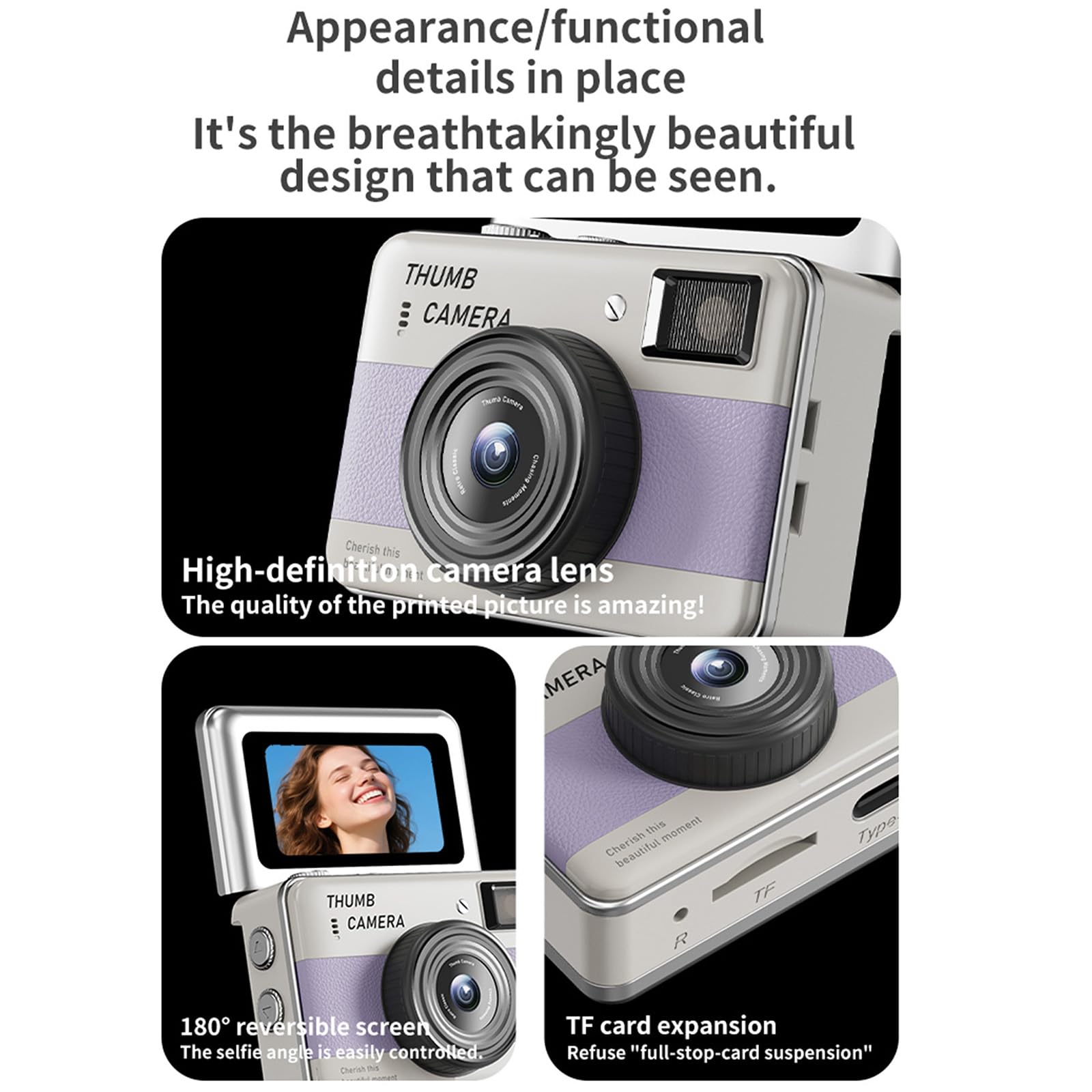 Pequeño llavero con cámara digital de 1080P y 16X ideal para videocámara viajes y Vlog Llavero pequeño digital