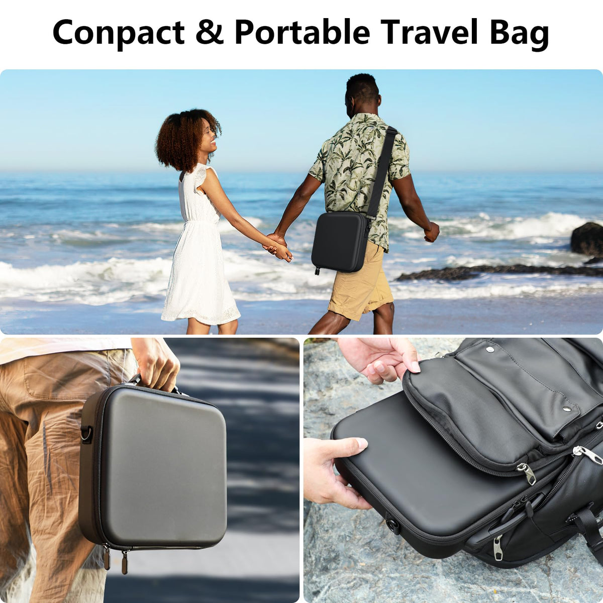 FPVtosky Neo - Funda para drones con correa para el hombro, bolsa de transporte de piel sintética, caja de almacenamiento para DJI Neo Fly More Combo y driver RC-N3, accesorios para cubeta de carga de
