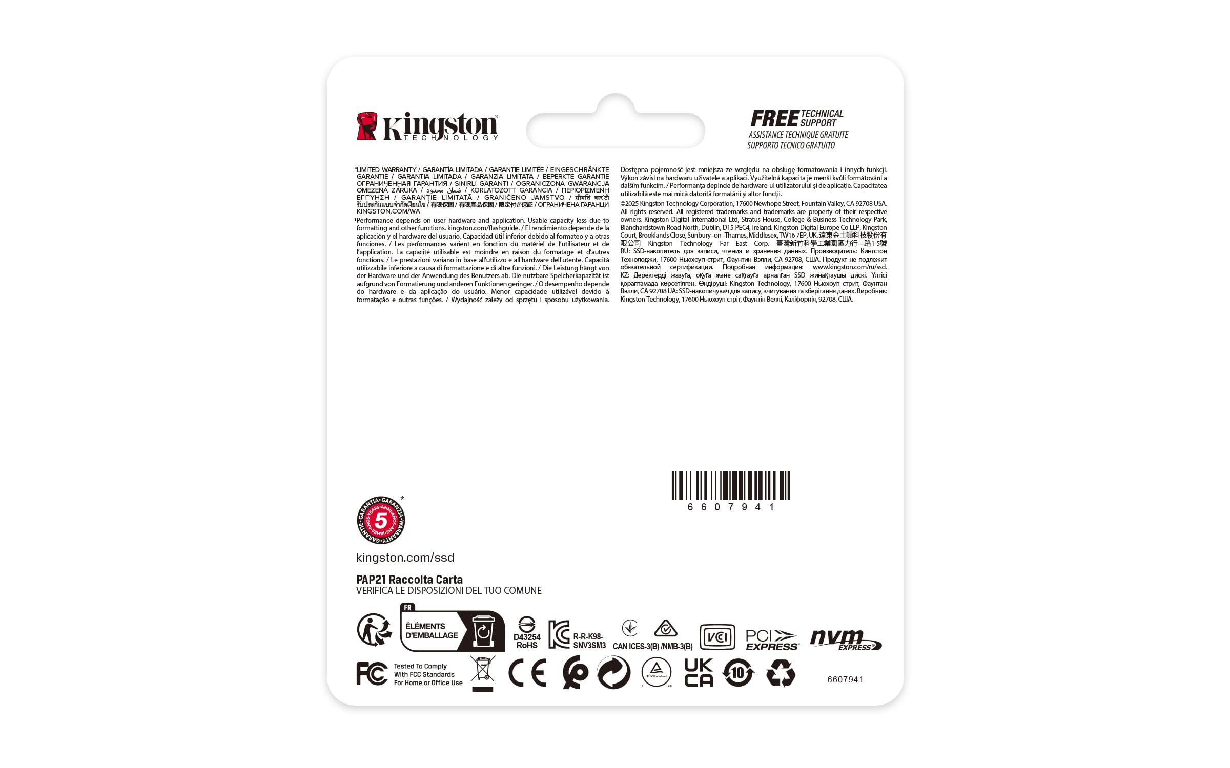 Kingston SSD NV3, Capacidad: 2TB, Factor de Forma: M.2 2230, Interfaz: NVMe PCIe Gen 4.0 x 4 Carriles, Lectura: 6000MB/s y Escritura: 5000MB/s, SKU: SNV3SM3/2T0