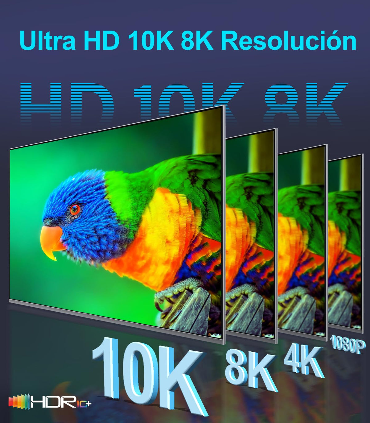 Sniokco 10K 8K Cable HDMI 2.1 48Gbps 3 Metros Certificado Cable HDMI® Ultra Alta Velocidad 0.01ms 4K 240Hz 165Hz 120Hz 8K 60Hz eARC Netflix HDCP 2.3 2.2 HDR10+ TV Monitor Proyector Roku PS5 X-box