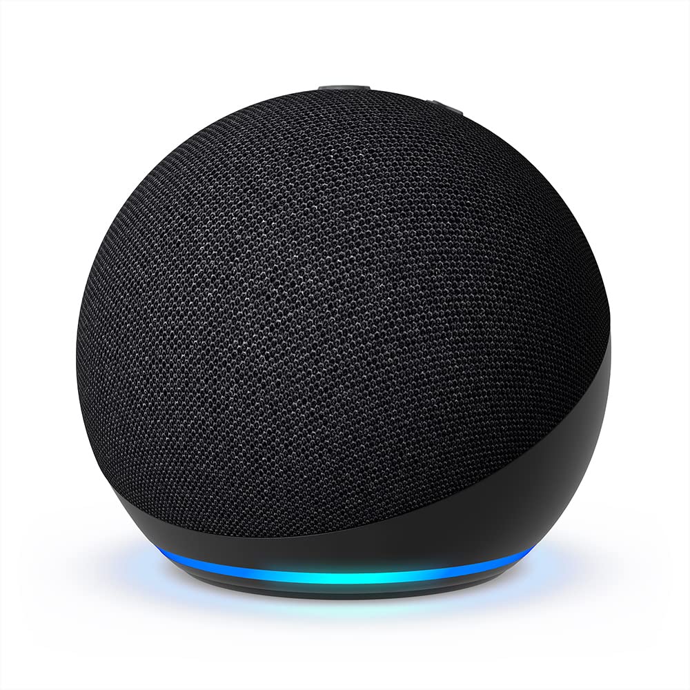Amazon Echo Dot (modelo más reciente): bocina Alexa con sonido vibrante, ideal para recámaras, comedores y oficinas (negro)