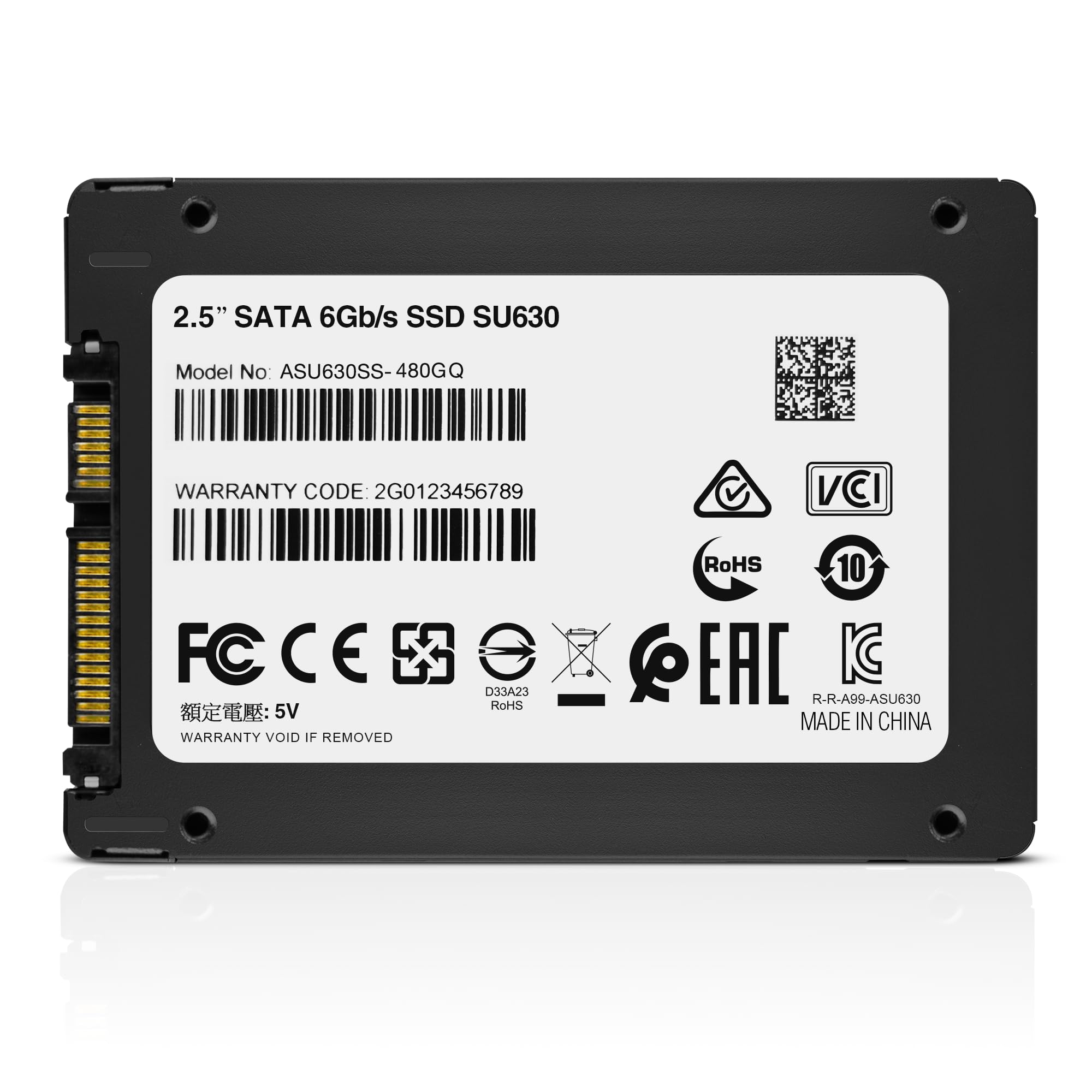 ADATA Unidad de Estado Sólido SSD SU630 480 GB 3D NAND , SATA III,QLC,2.5",520 MB/s de lectura y 450 MB/s de escritura