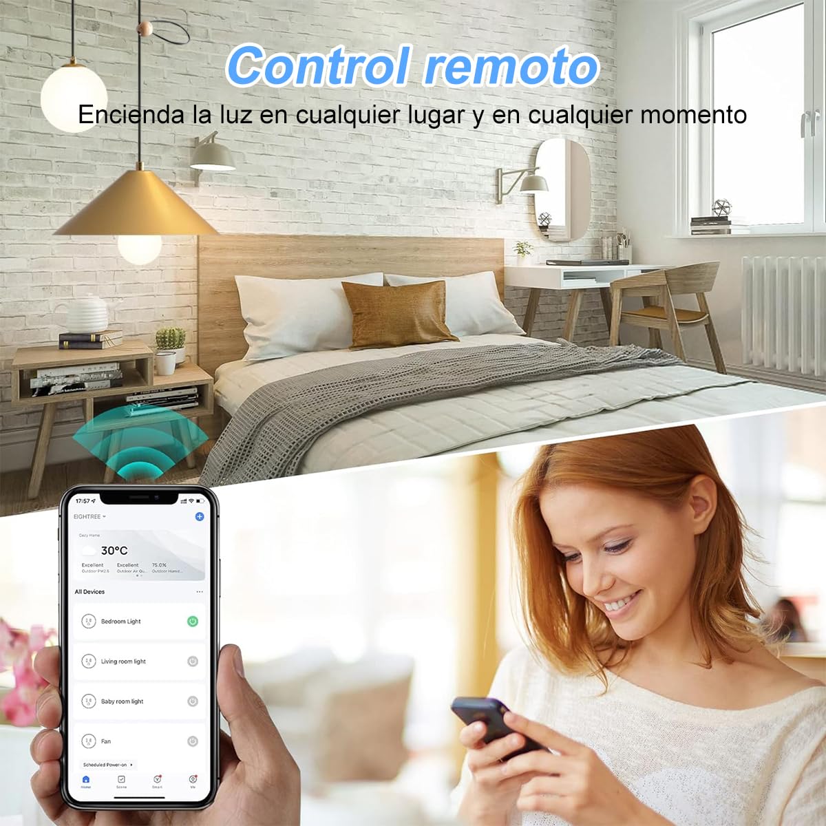 DAHAN Enchufe Inteligente WiFi, Mini Smart Plug para El Hogar, Smart Outlet Compatible con Alexa, Google Home, IFTTT, Control Remoto via APP los Dispositivos, con Función de Sincronización(4)