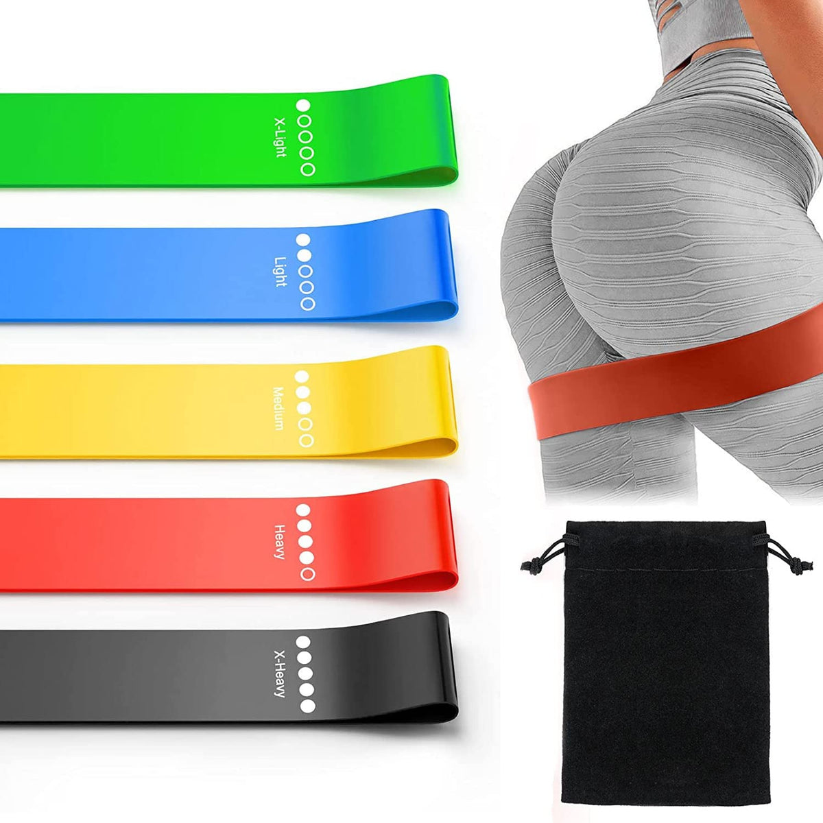 E T EASYTAO Bandas de Resistencia para Ejercicio 5 PCS para Yoga y Pilates