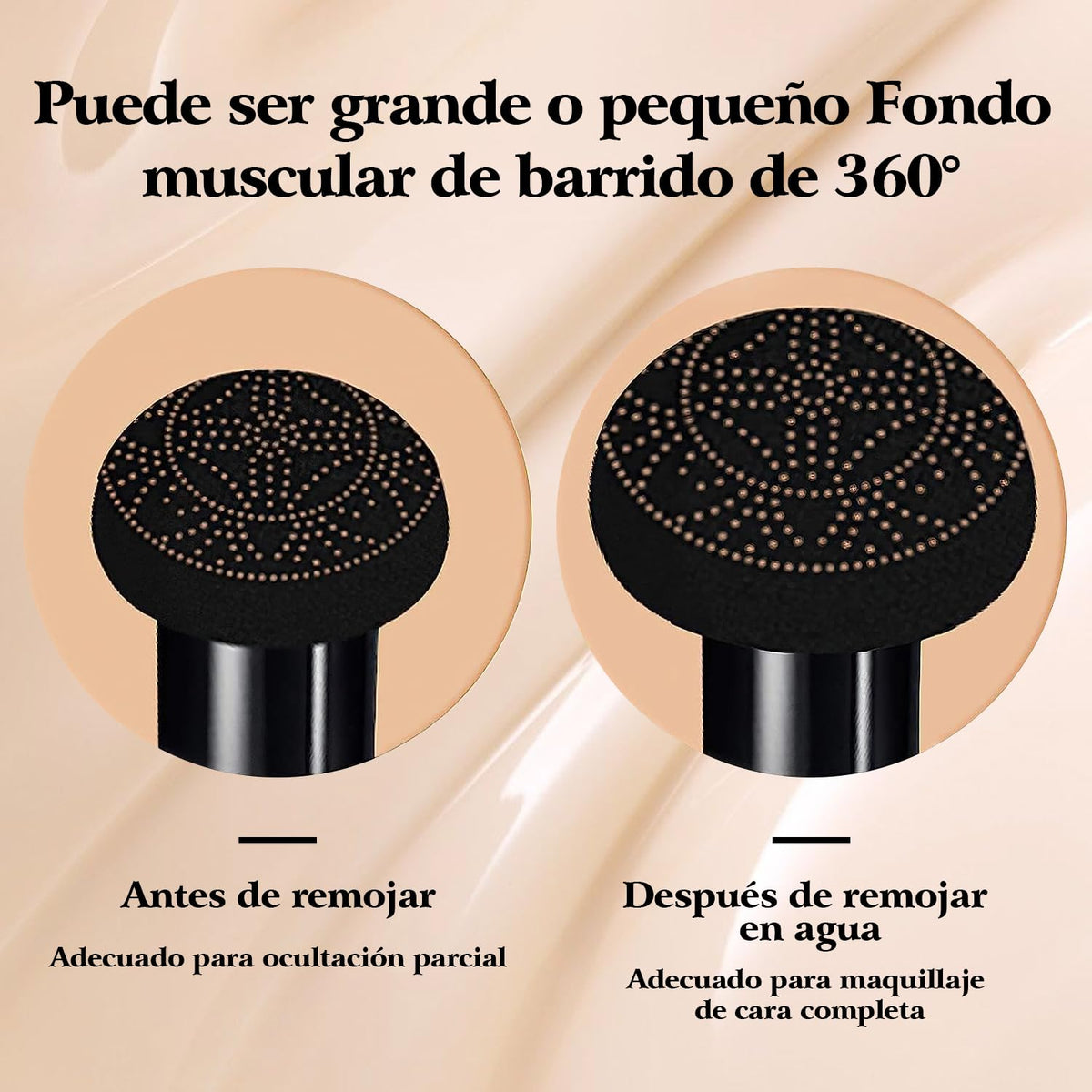 2025 Nuevo Air Cushion CC Cream, Mushroom Head Air Cushion CC Cream,CC Cream Flawless Whalegrass Air Cushion, Maquillaje en Forma de Cabeza de Hongo de Larga Duración Impecable Cojín de Aire (Lvory)
