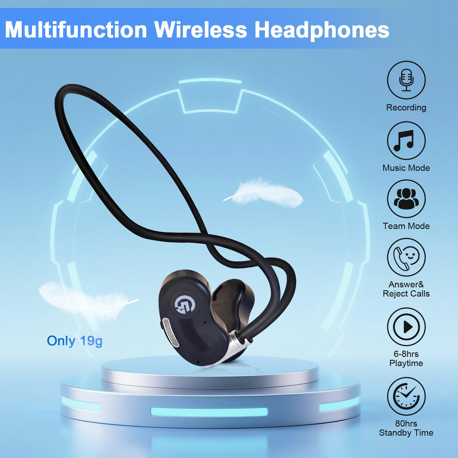eYotto - Paquete de 2 auriculares inalámbricos para ver televisión, control de volumen personal, auriculares inalámbricos con transmisor USB para personas mayores y con problemas de audición, conexión