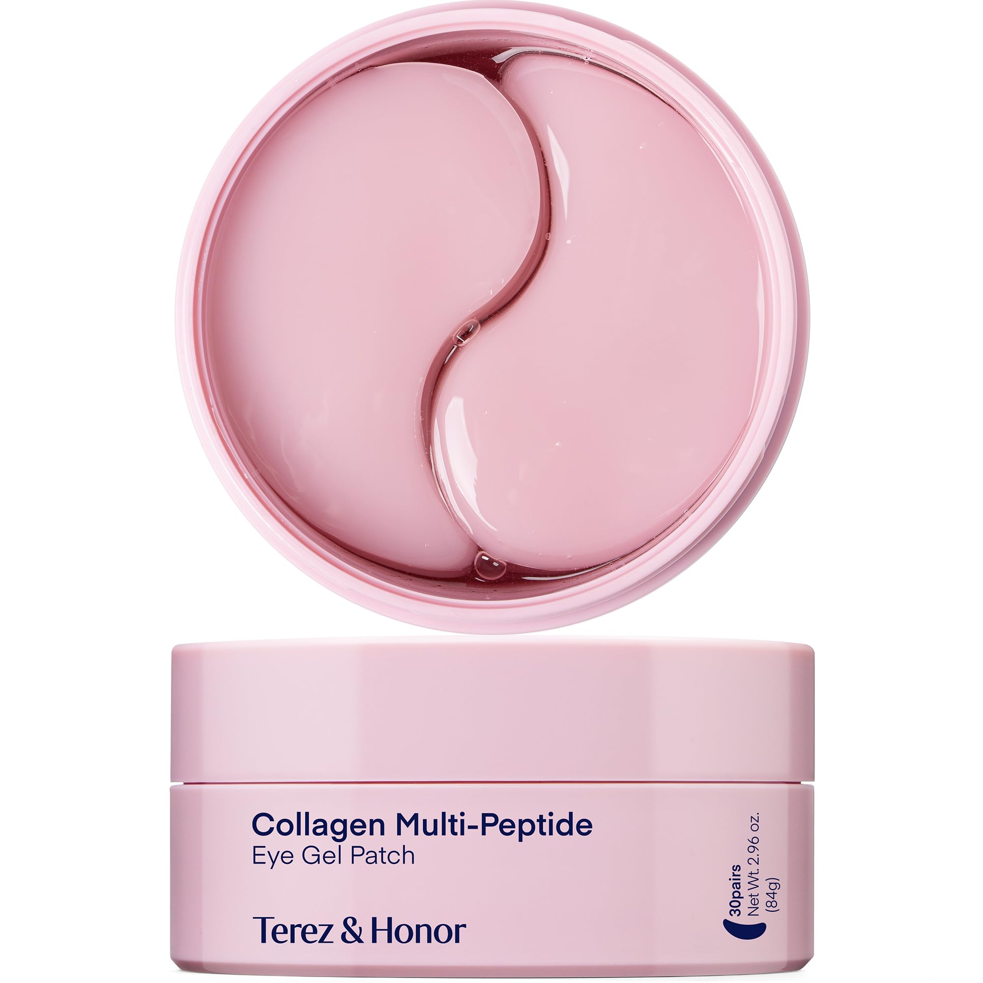 Terez & Honor Parche Coreano de Hidrogel con Péptidos y Colágeno - 60 Mascarillas Reafirmantes, Iluminadoras e Hidratantes para Ojos - Ojeras, Bolsas, Arrugas y Líneas Finas - Under Eye Patches