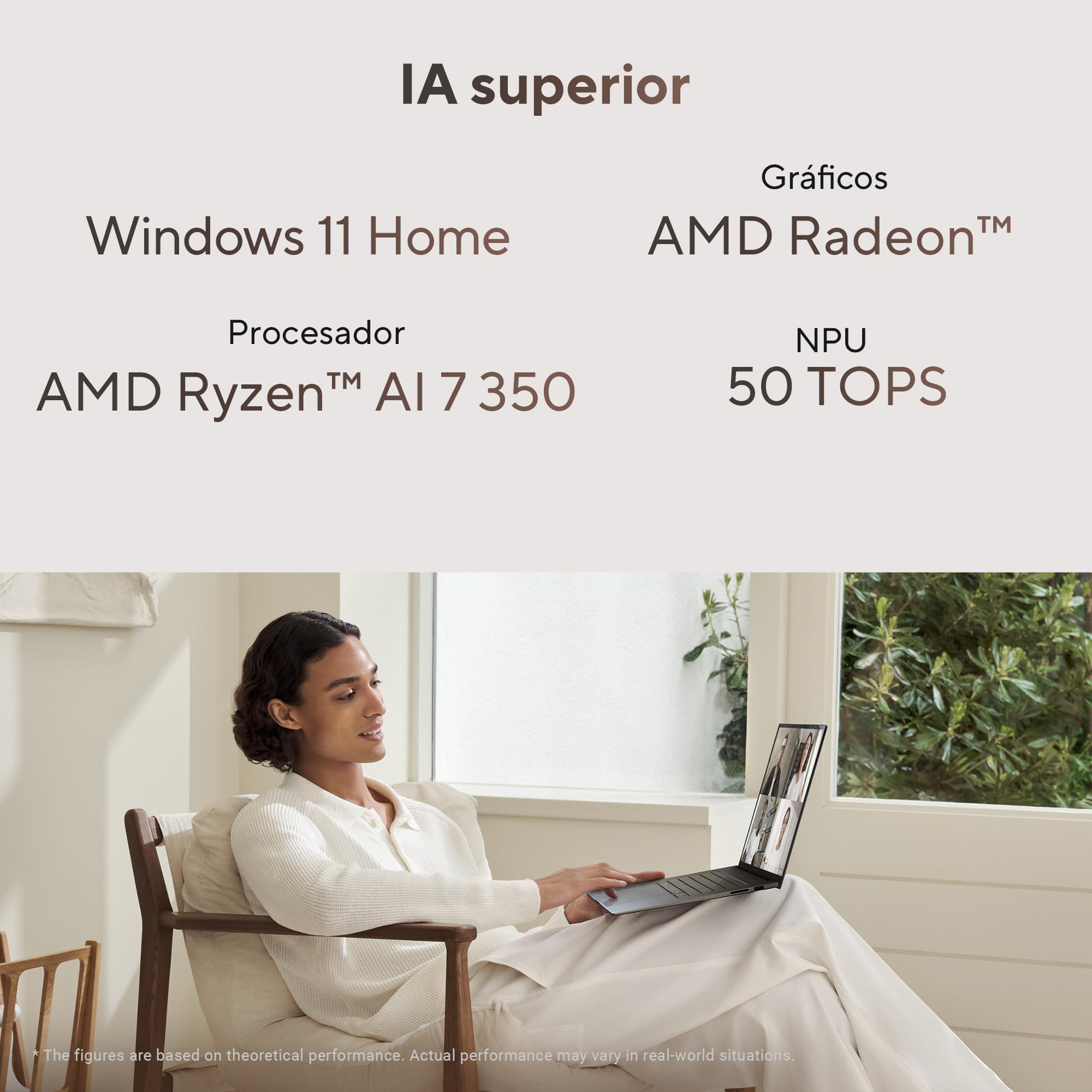 ASUS Zenbook S16 OLED 3k/ AMD Ryzen AI 7 350/50 TOPS/24GB -1TB SSD/AMD Radeon Graphics/Carga rapida USB-C/Teclado en español + Funda (Garantia y Servicio con la Marca en Mexico)