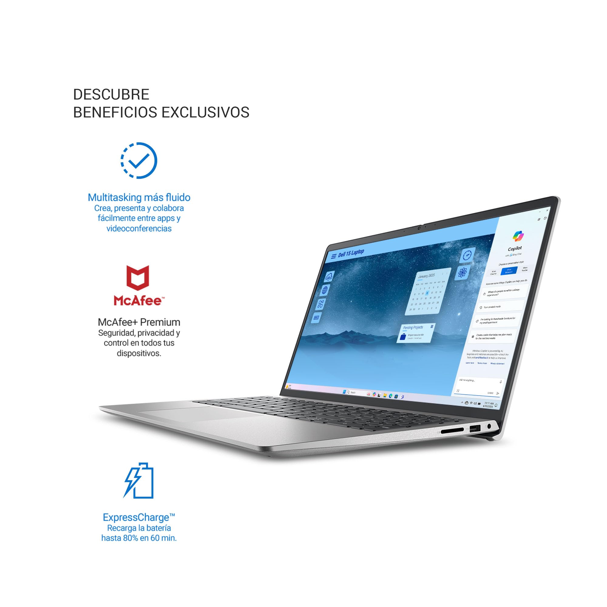 DELL Laptop15.6 Intel Core i5 1334U 8 GB RAM 512 GB SSD Windows 11 Silver