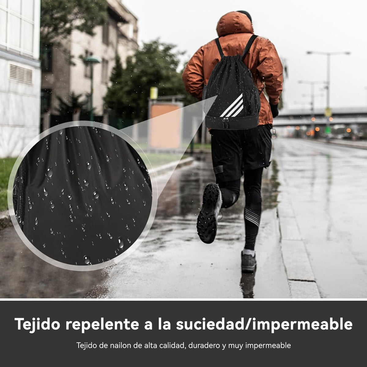 Mochila Deportiva Con Cordón,Bolsas De Cuerdas,Compartimento Separado Para Zapatos,Mochila De Baloncesto Con Compartimento Exterior,Para Natación,Fitness,Yoga,Entrenamiento Deportivo