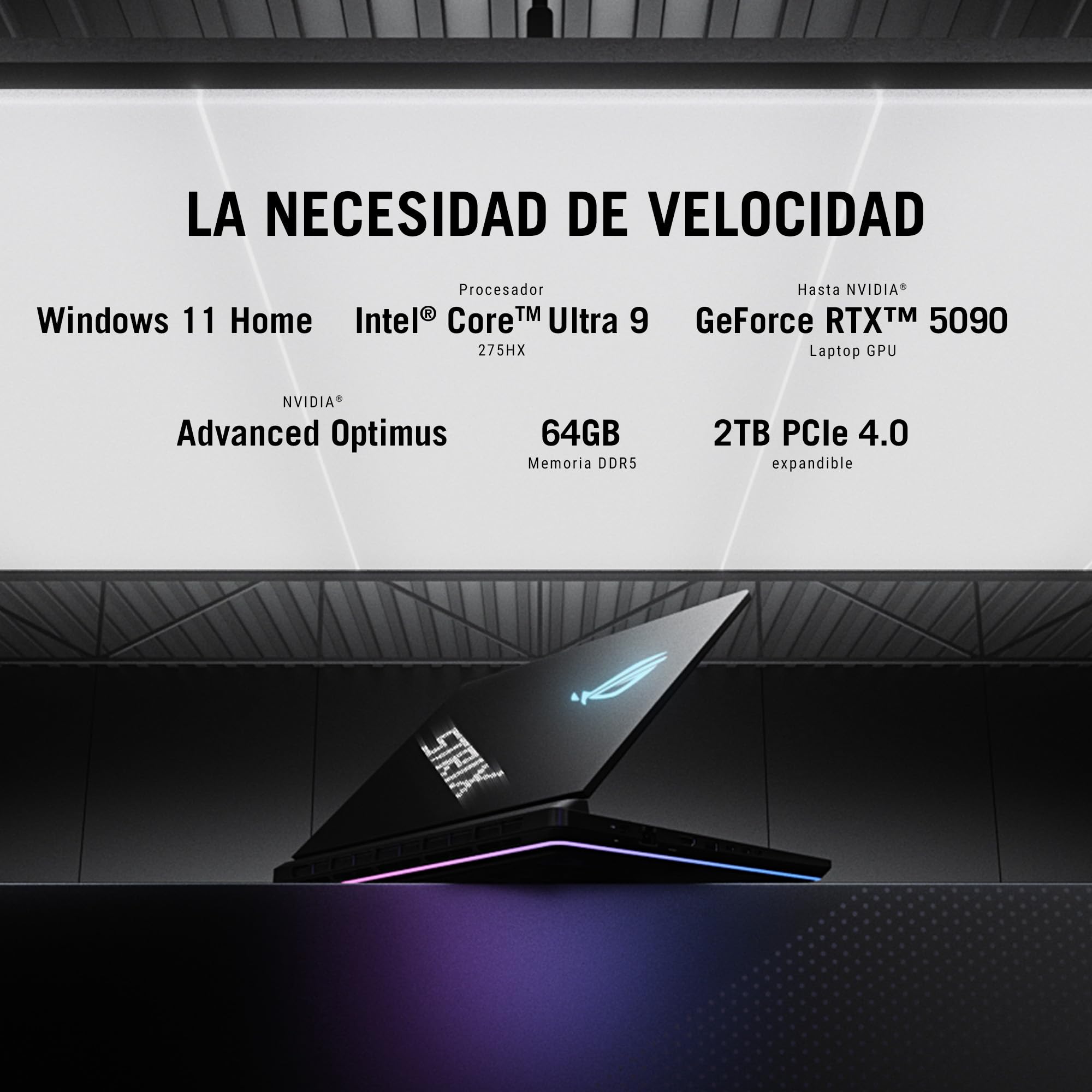 ASUS ROG Strix Scar 18/ NVIDIA RTX 5090/ Intel Core Ultra 9/ NPU para IA/ 64GB - 2TB + Mochila ROG y Mouse ROG/Teclado en Español (Garantia y Servicio en México con la Marca)