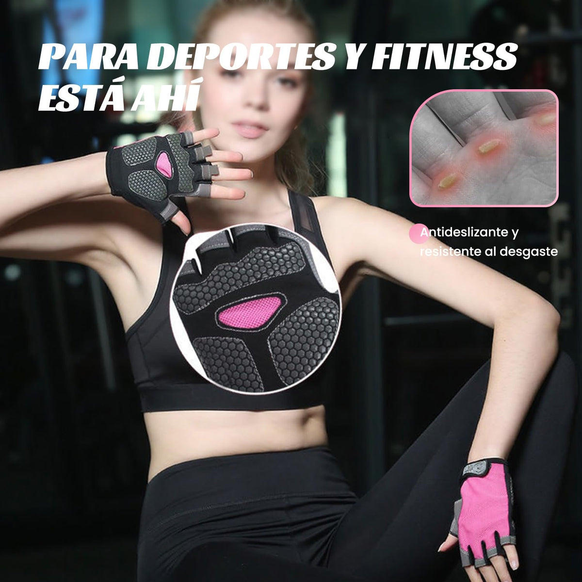 E T EASYTAO Guantes Deportivos Mujer y Hombre, Guantes de Fitness y Ciclismo, Diseño Medio Dedo y Transpirable para Levantamiento, Ejercicio Físico o Entrenamiento al Aire Libre (Rosa, S)