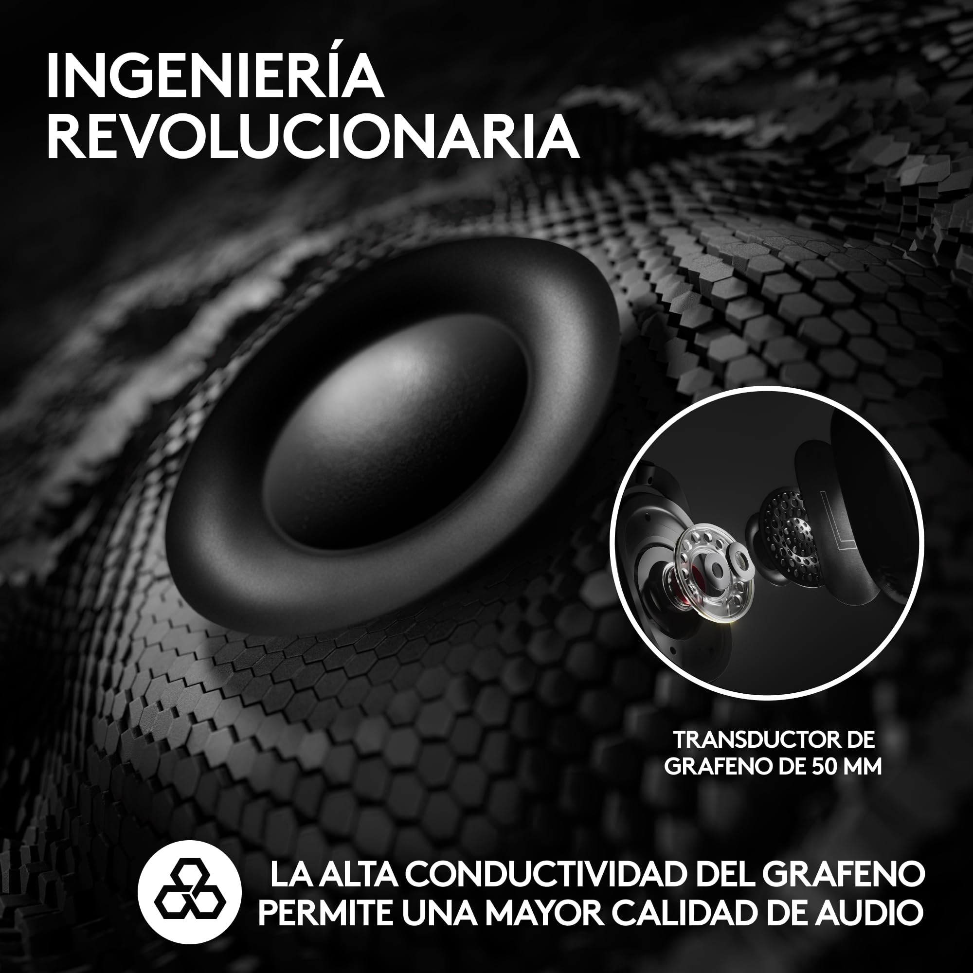 Logitech G Pro X 2 Lightspeed Audífonos Inalámbricos Gamer, Mic. Brazo Desmontable, Grafeno de 50 mm, DTS:X 2.0, Sonido Envolvente 7.1, Bluetooth/USB/Cable Aux. de 3.5 mm, Color Blanco