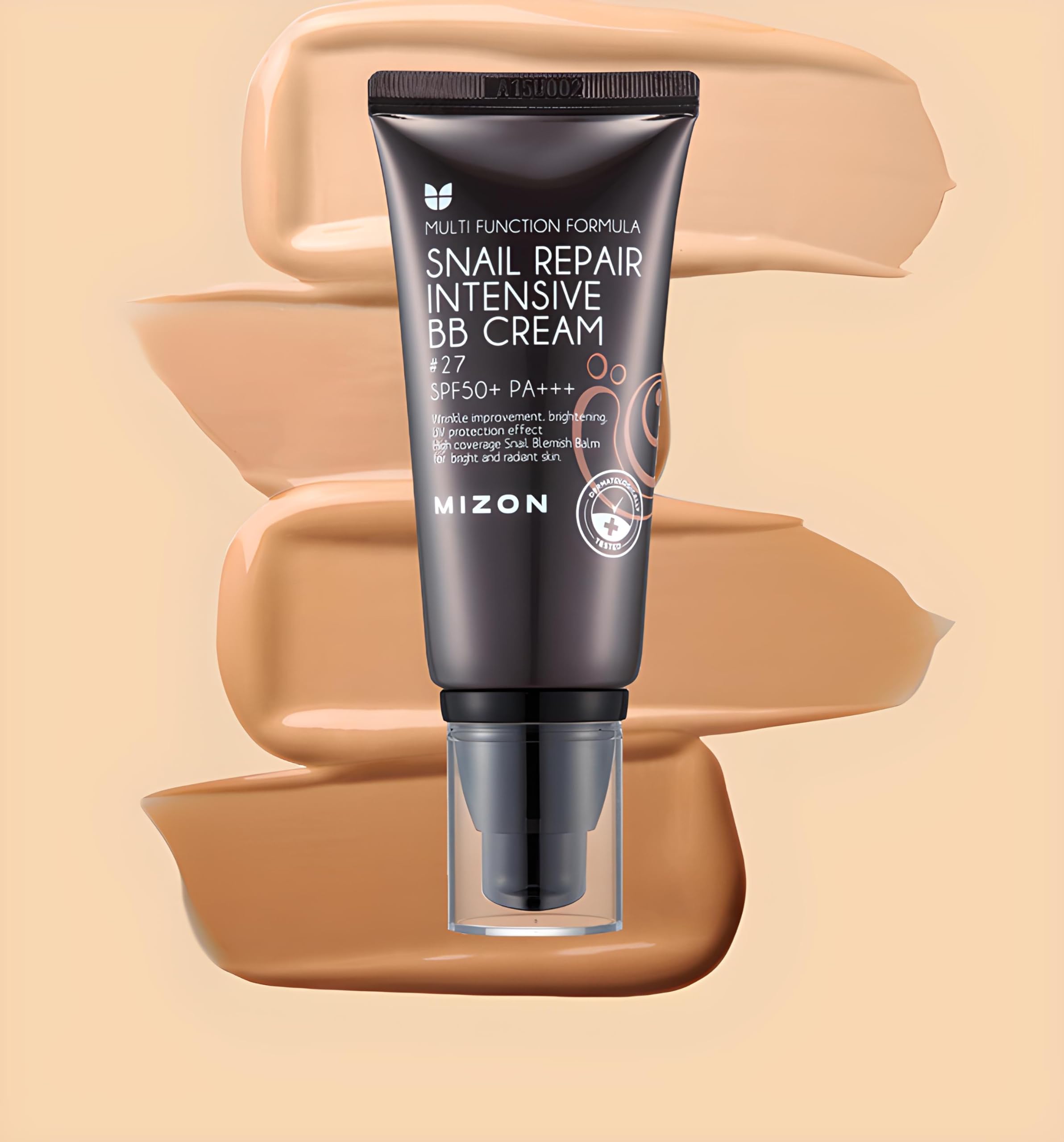 Mizon Snail Repair Intensive BB Cream SPF50+ PA++ - Tono #23, multifuncional, cobertura y protección para todo tipo de piel (50 ml).
