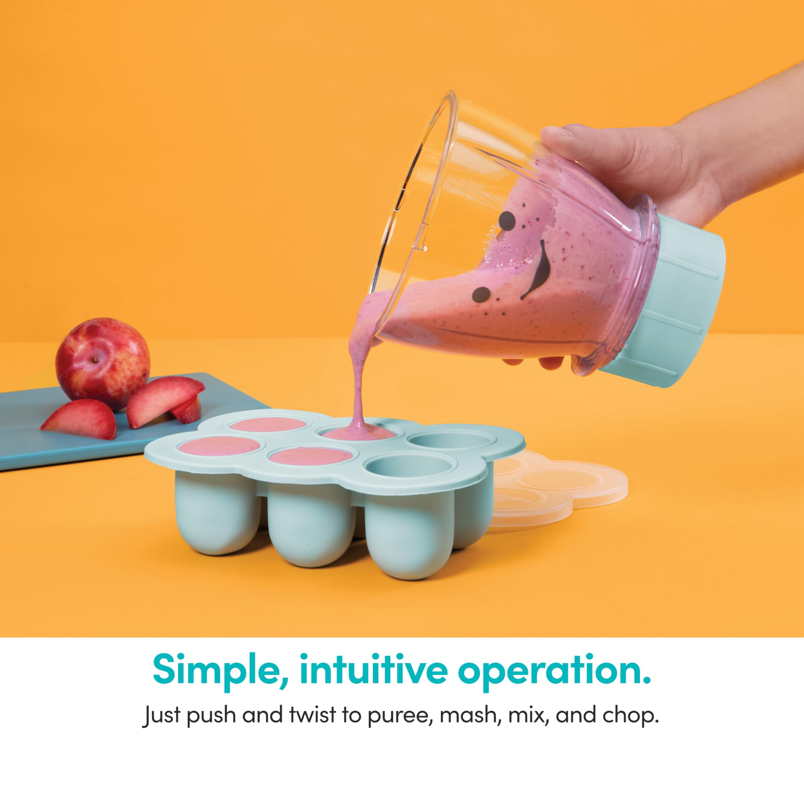 NutriBullet NBY-50100 - Sistema completo para hacer alimentos, 32 onzas, blanco, azul, transparente