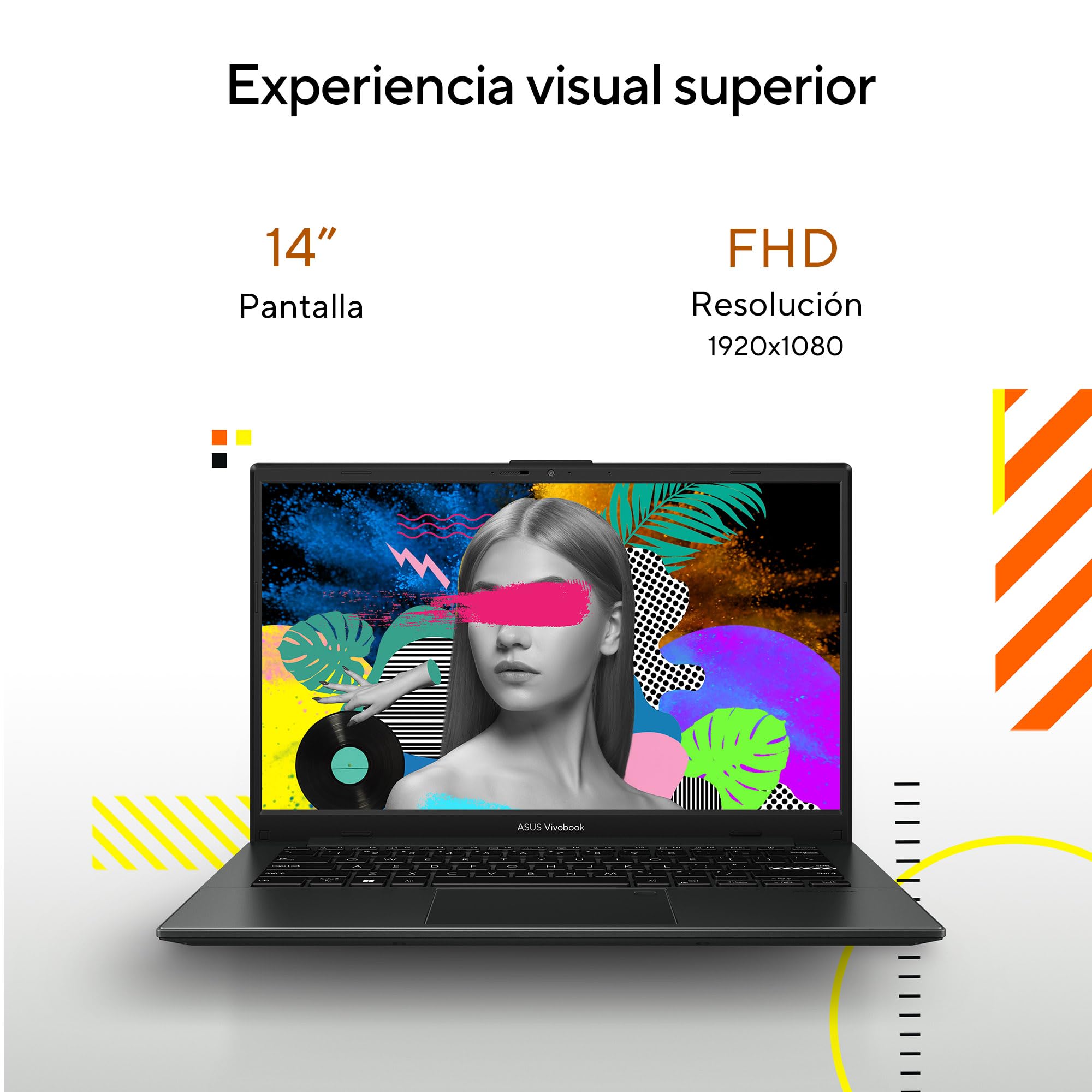 ASUS Vivobook Go 14/ Ryzen 3 7320U/ AMD Radeon Graphics/ 8GB - 512GB SSD/Wi-Fi 5 + Bluetooth 5.1/ Teclado en Español (Garantía y Servicio con la Marca en México)