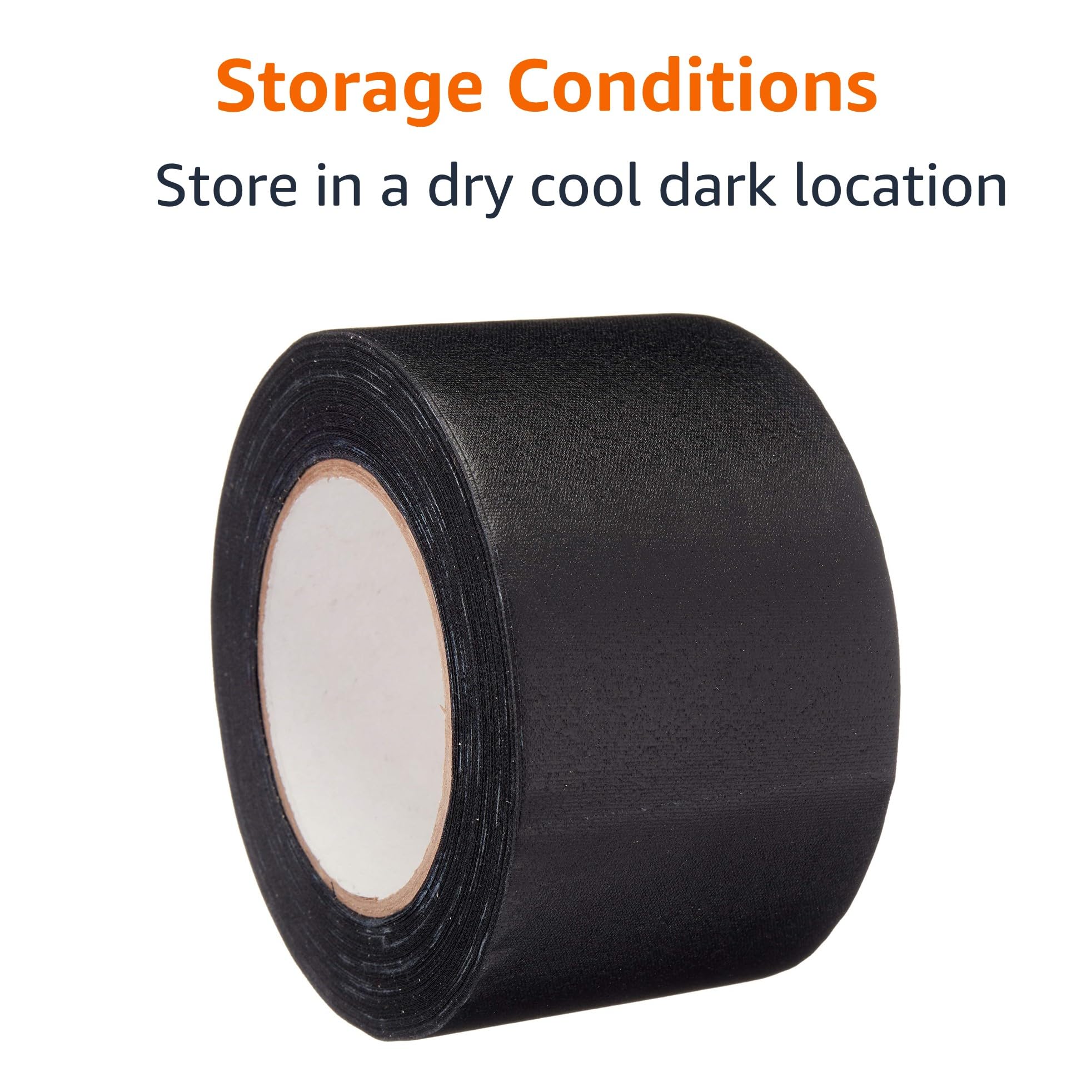 Amazon Basics - Cinta adhesiva sin residuos, no reflectante, 3 x 90 pies, color negro