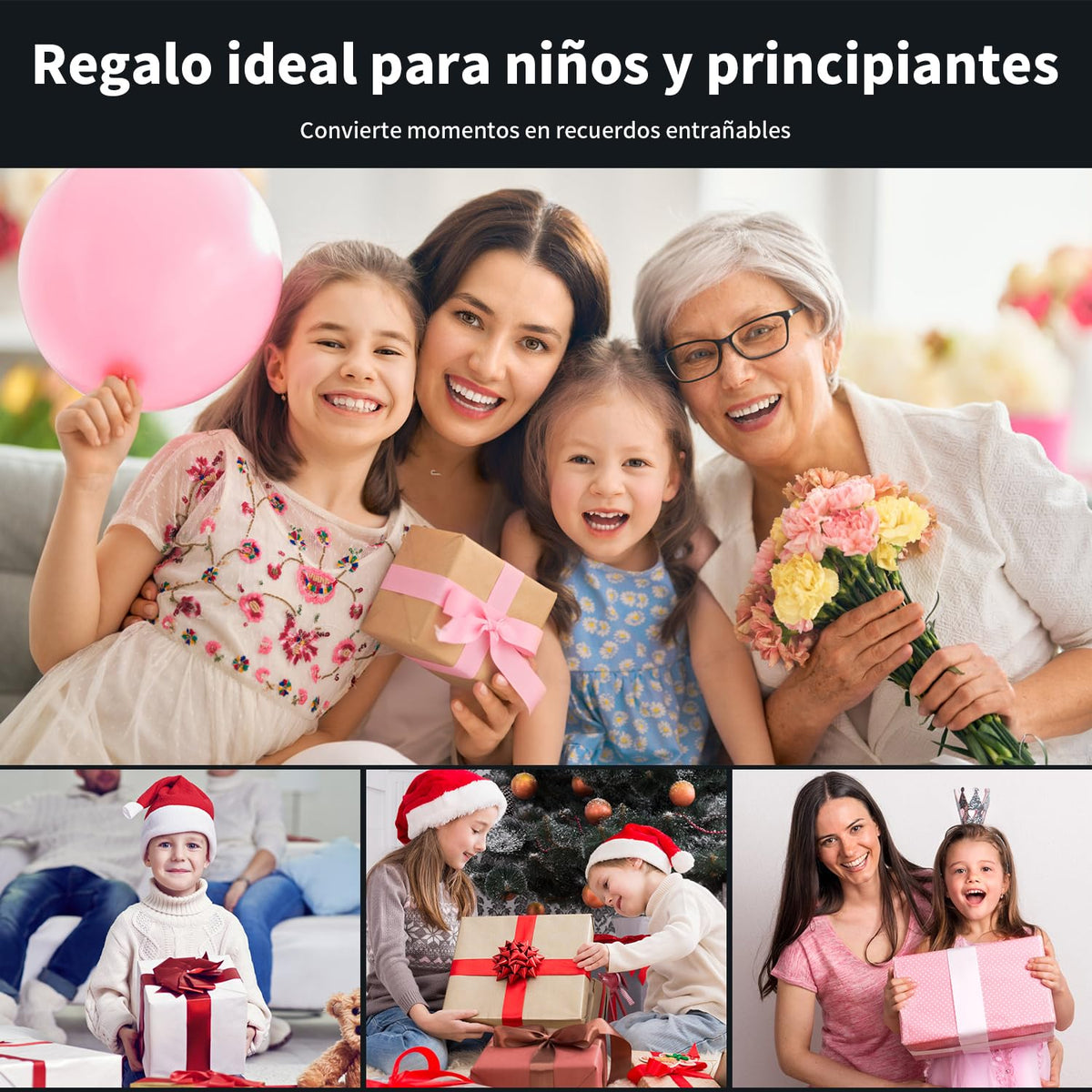 vantisan Cámara Digital, HD 1080P 48MP Cámara Vlogging, Cámara de Video con Tarjeta 32GB, Enfoque Automático con Zoom 8X, Disparo Continuo, Pantalla IPS de 2.4'', Mini Cámara para Niños y Niñas