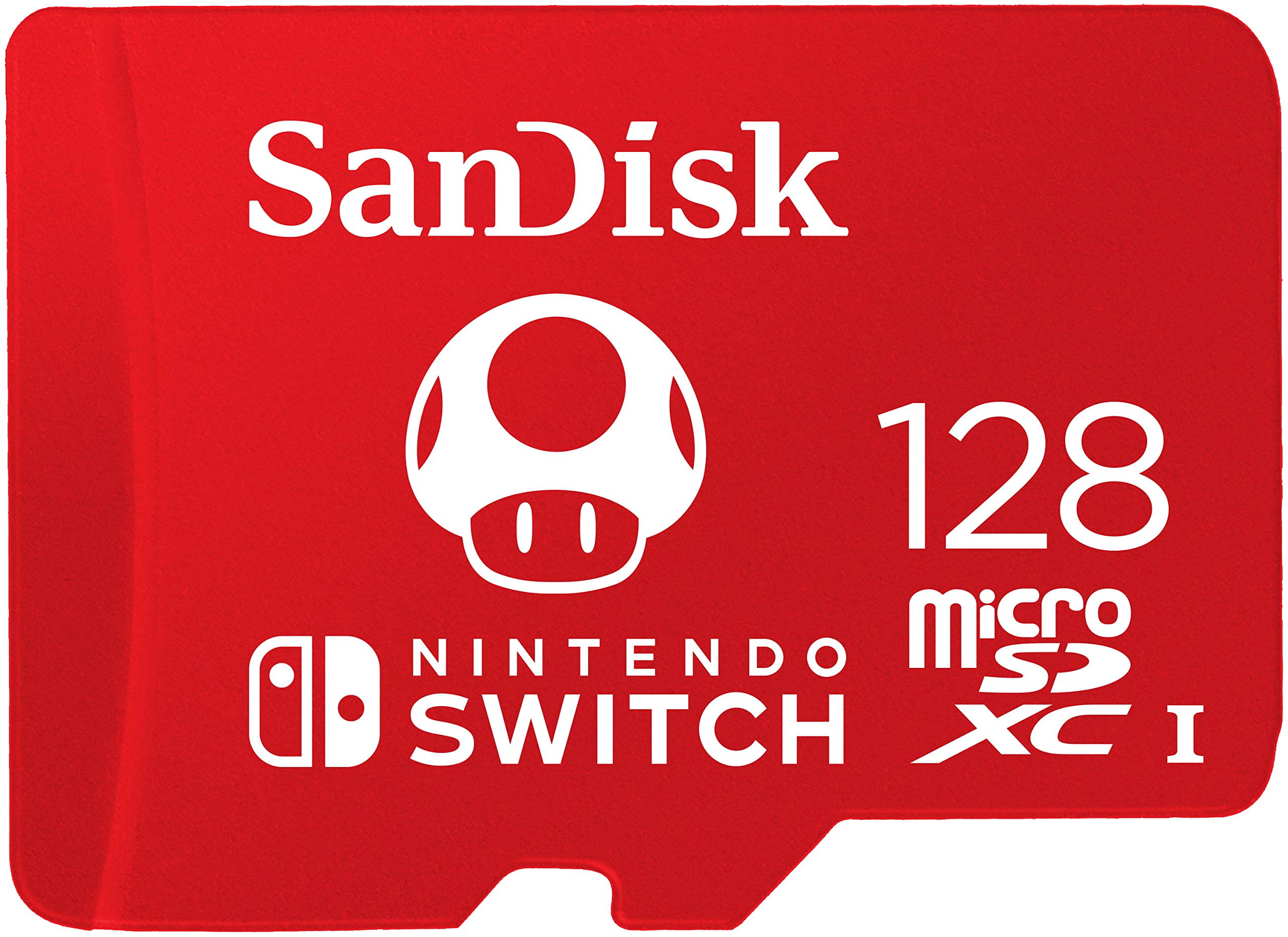 SanDisk Sandisk SDSQXAO-128G-GNCZN Memoria Microsdhc/Sdxc Nintendo Switch 128Gb U3 C10 Máx. 100/90Mb/S Lec/Esc, Rojo/Blanco