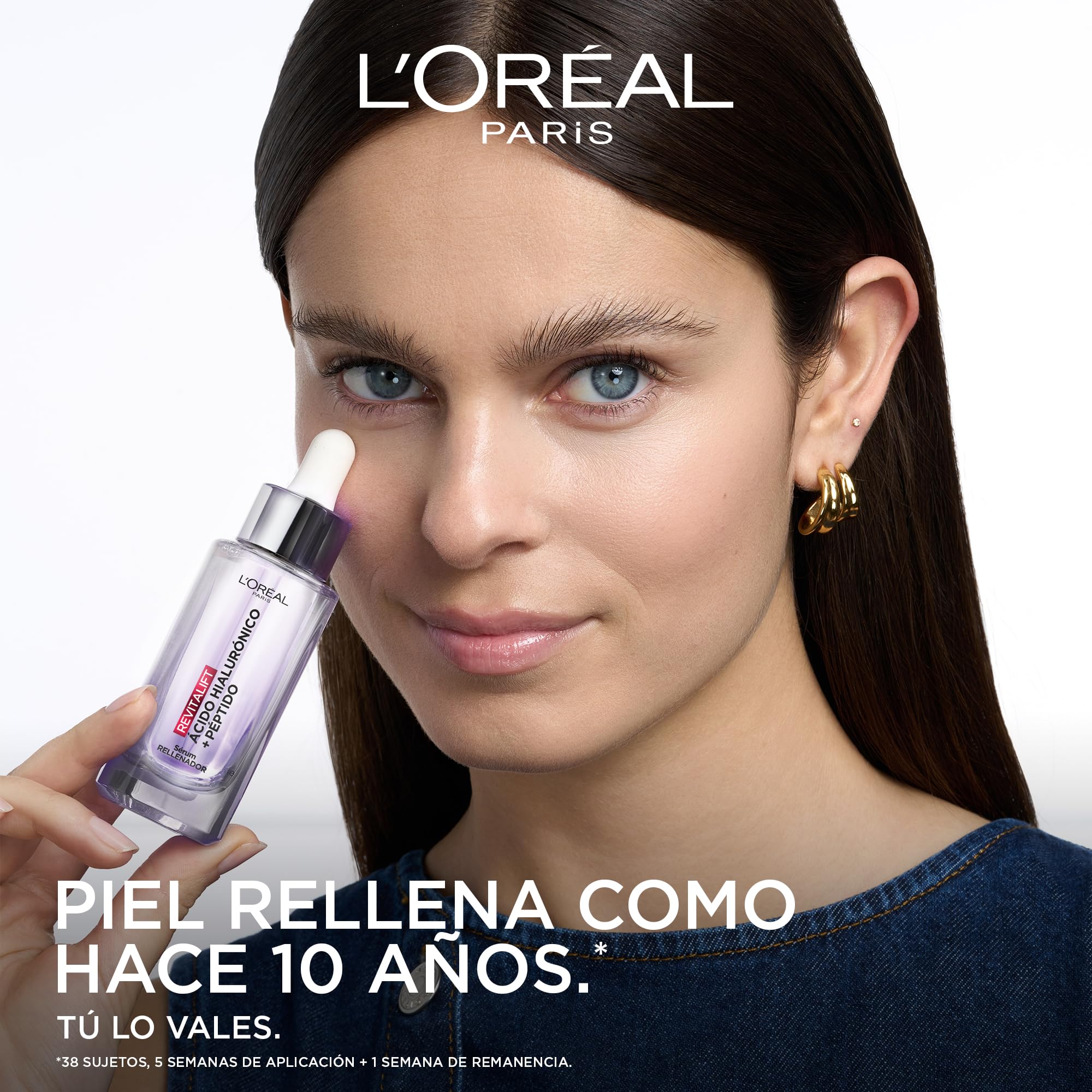 L'Oréal Paris Revitalift Ácido Hialurónico Serum, Hidrata Intensamente, Rellena Arrugas y Líneas de Expresión, Cuidado Facial Anti-edad, 30ml