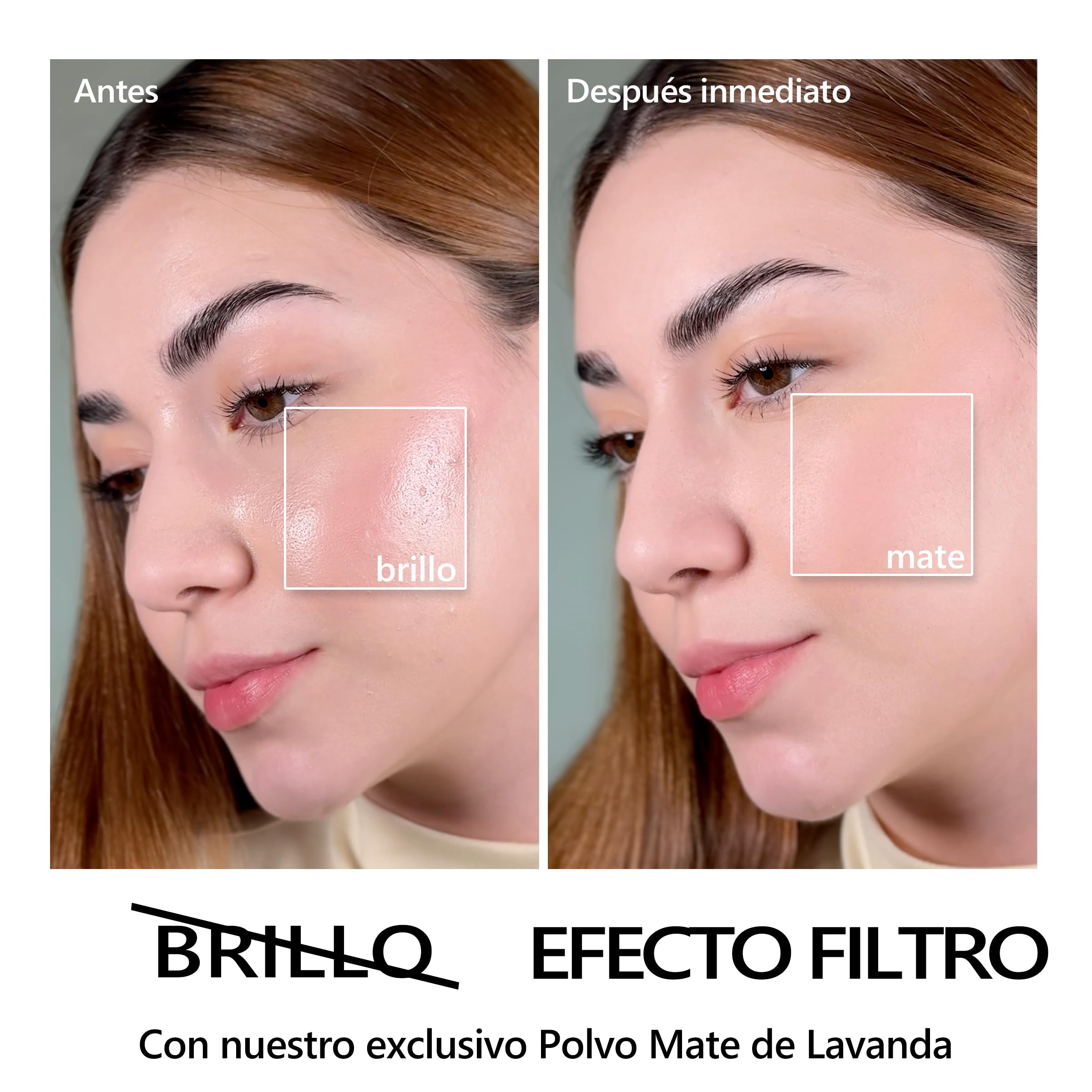 Chillab Polvo Compacto Mate de Lavanda, Defensor Anti-Brillo y Difuminador de Poros | Polvo Fijador 10g, Control de Grasa, Acabado Mate Sin Residuo Blanco, Testado Dermatológicamente, Vegano y Cruelty-Free