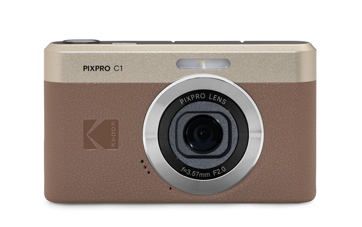 Kodak Pixpro C1 - Cámara Digital ultracompacta | 13MP BSI CMOS - Zoom 4X, Pantalla LCD de 7,1 cm, Flash LED - Marron